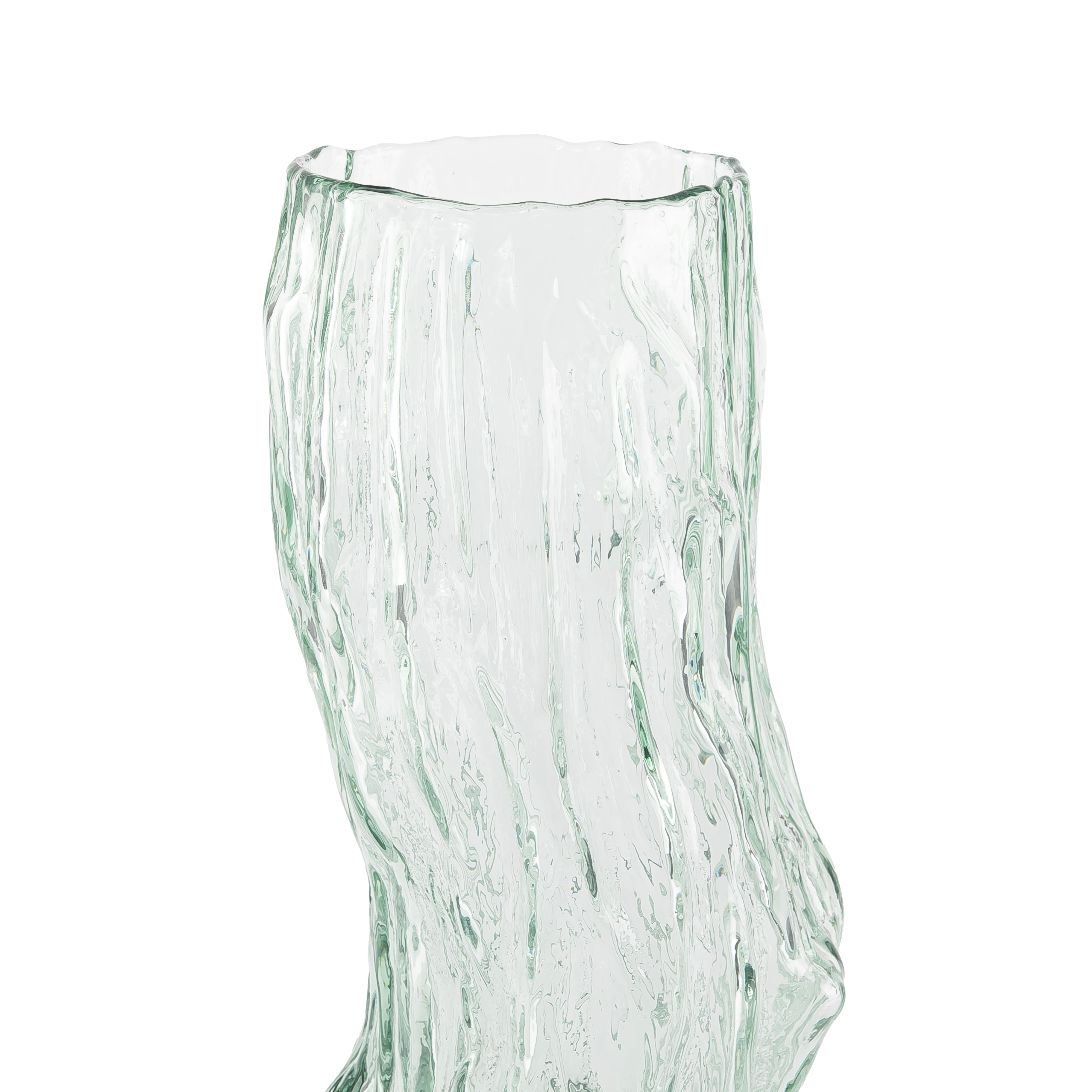 Traditional transparent glass vase
