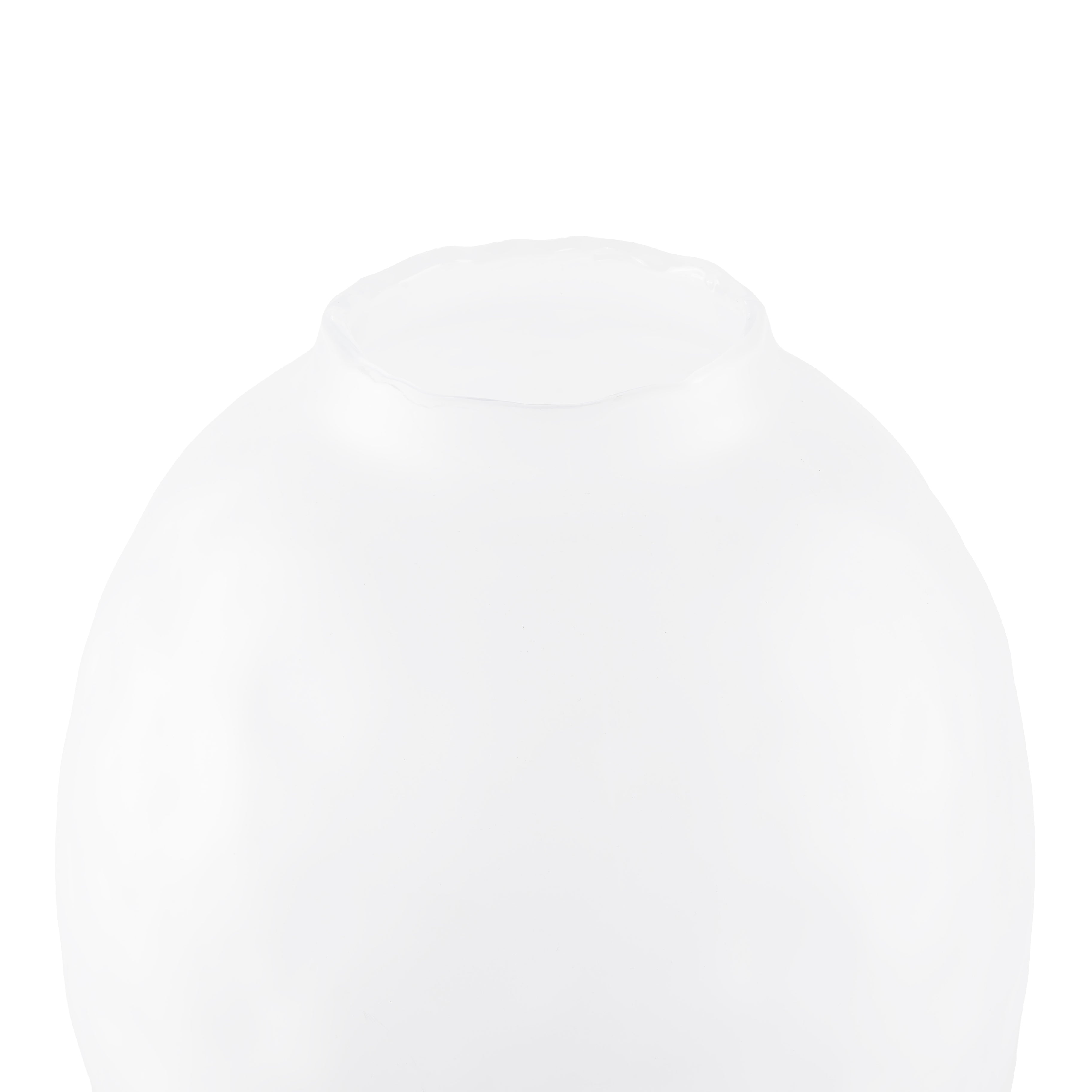 Elegant white glass vase - small