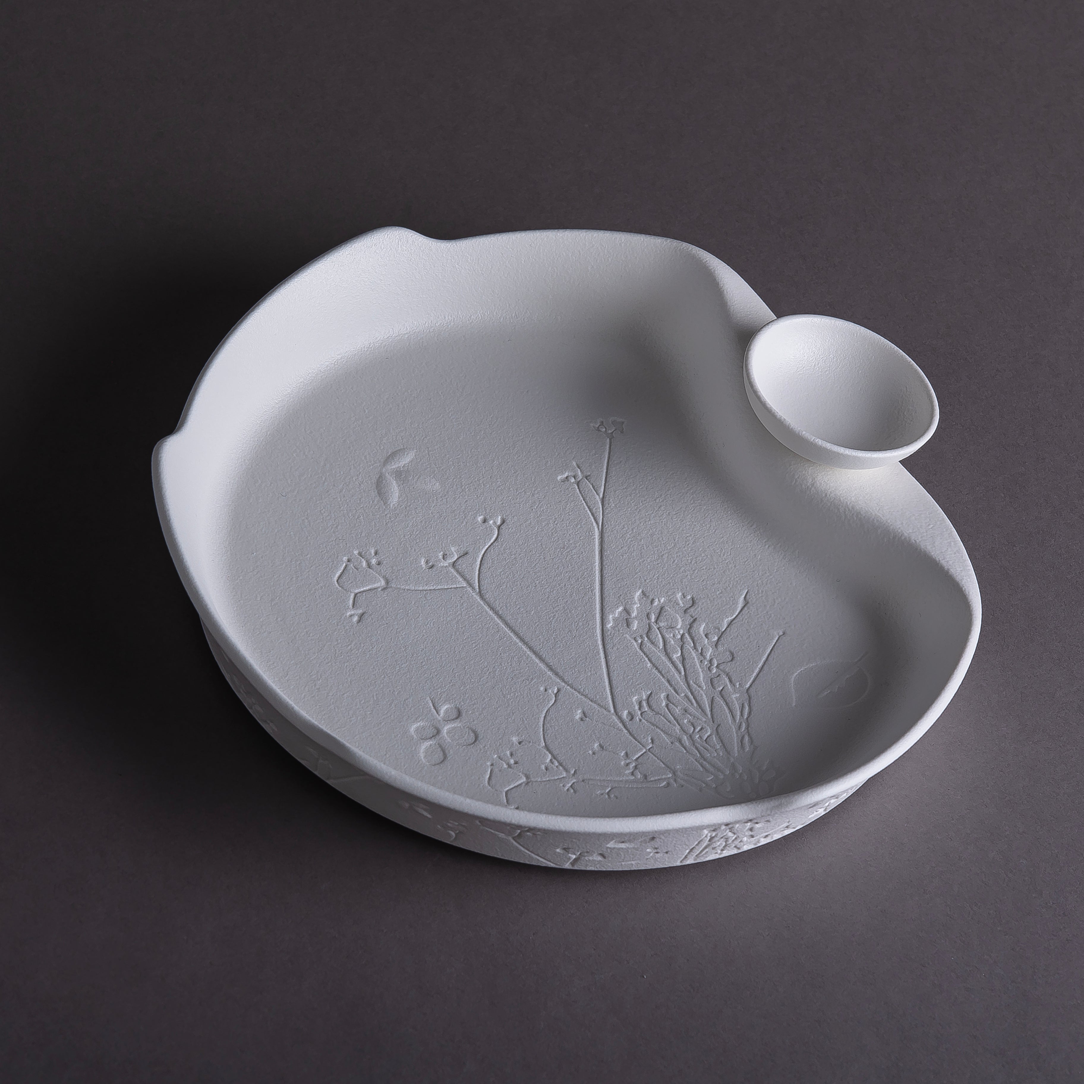 Matt White Ceramic Serving Plate