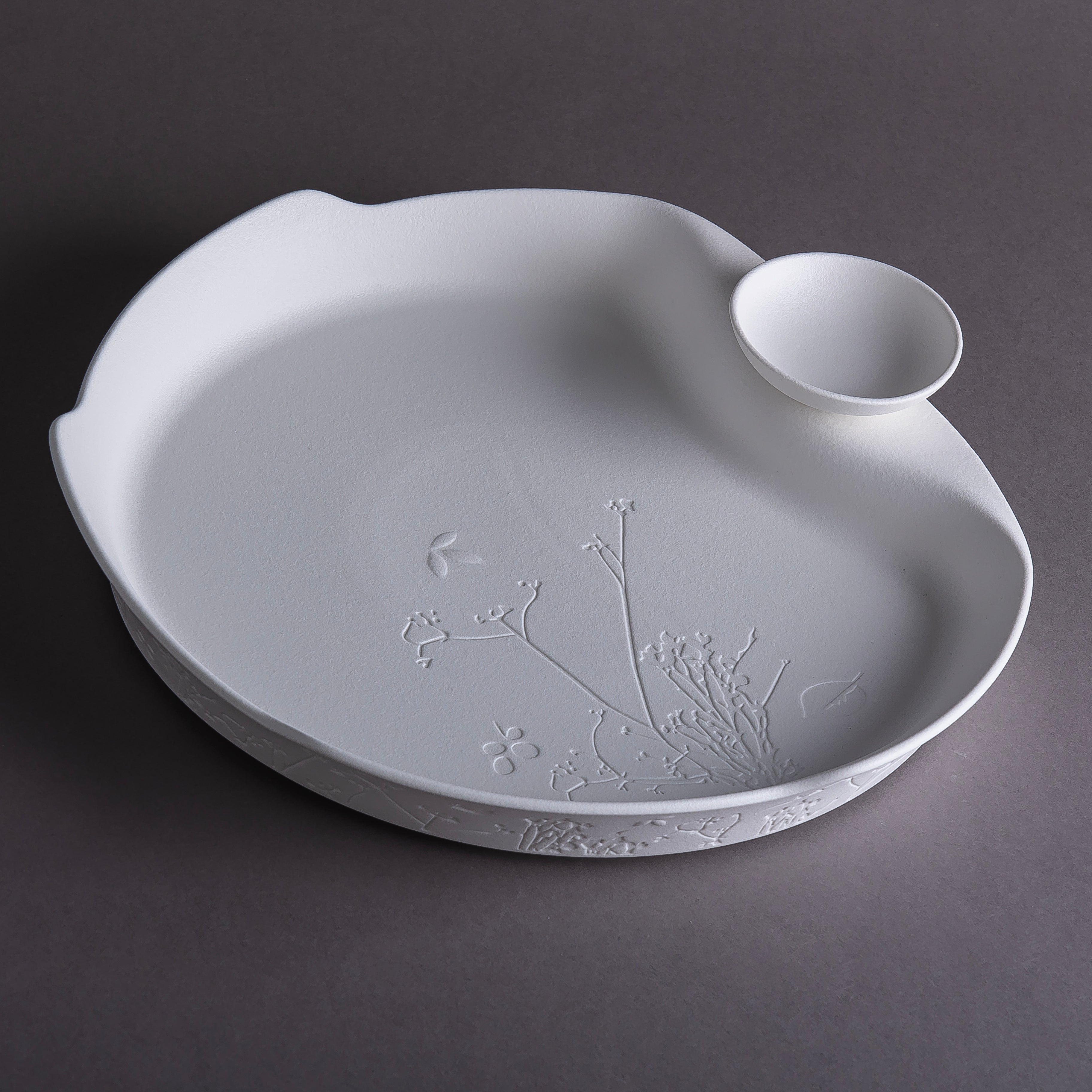 Matt White Ceramic Serving Bowl