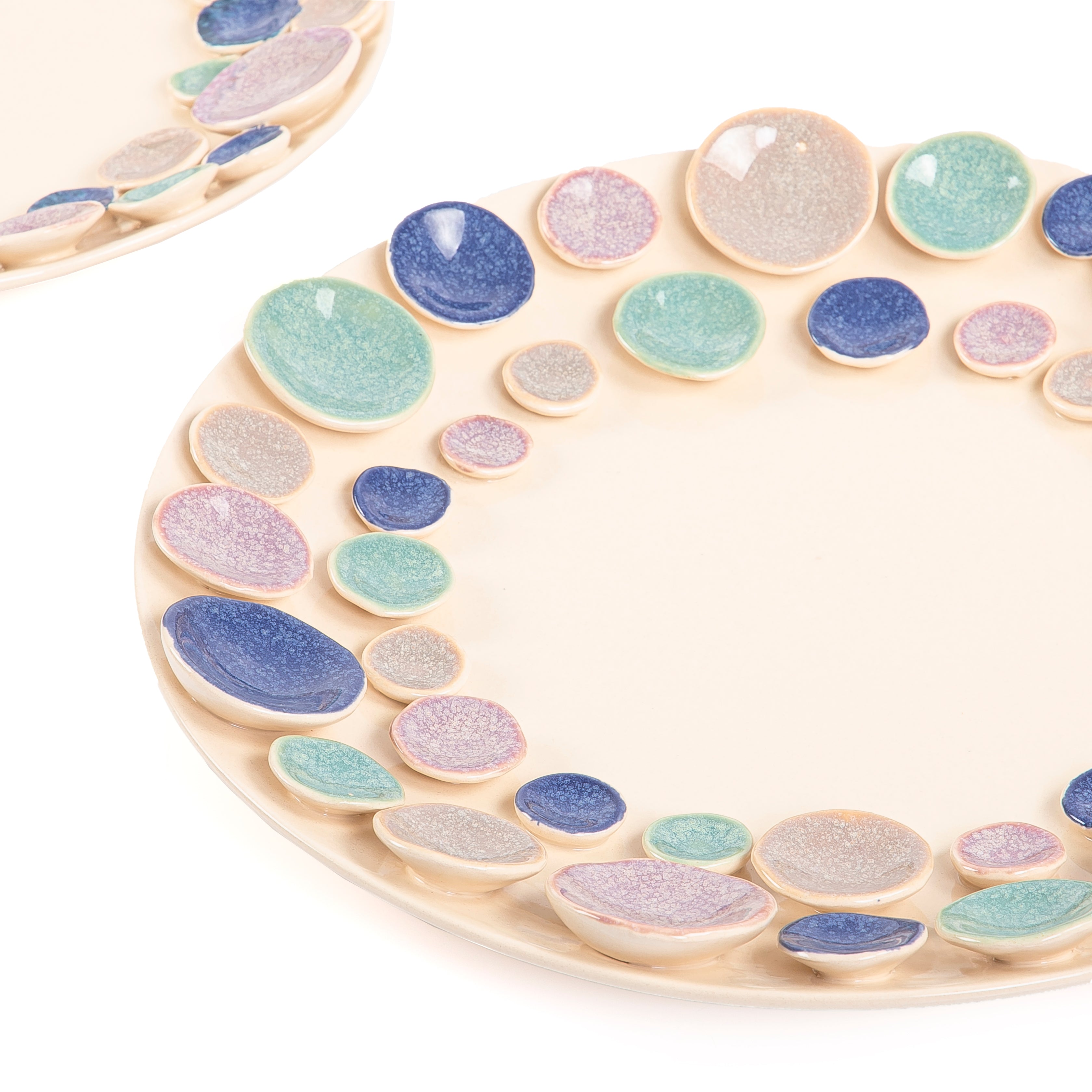 Set of 2 marble plates