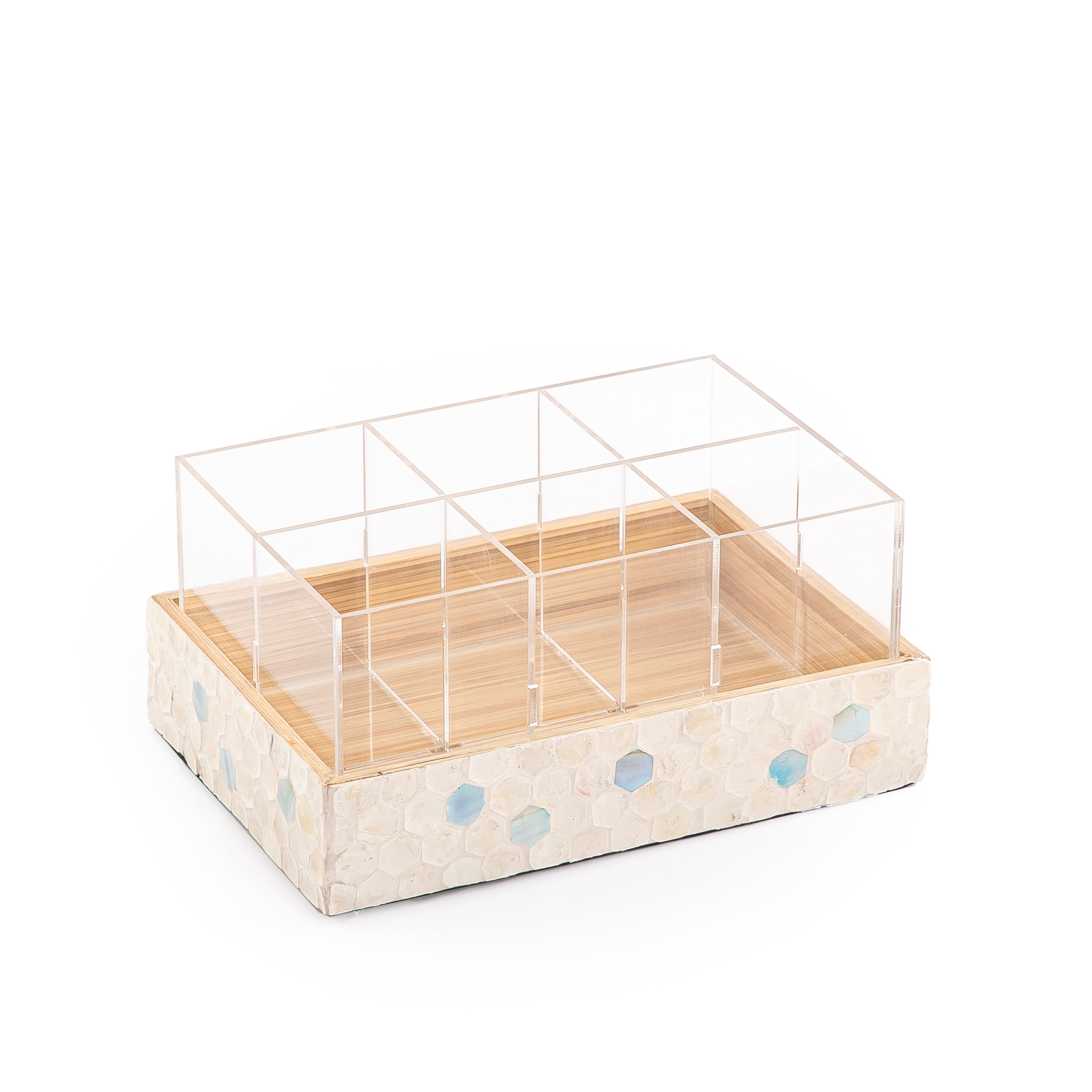 A rectangular Mop tray divided into 6 acrylic boxes
