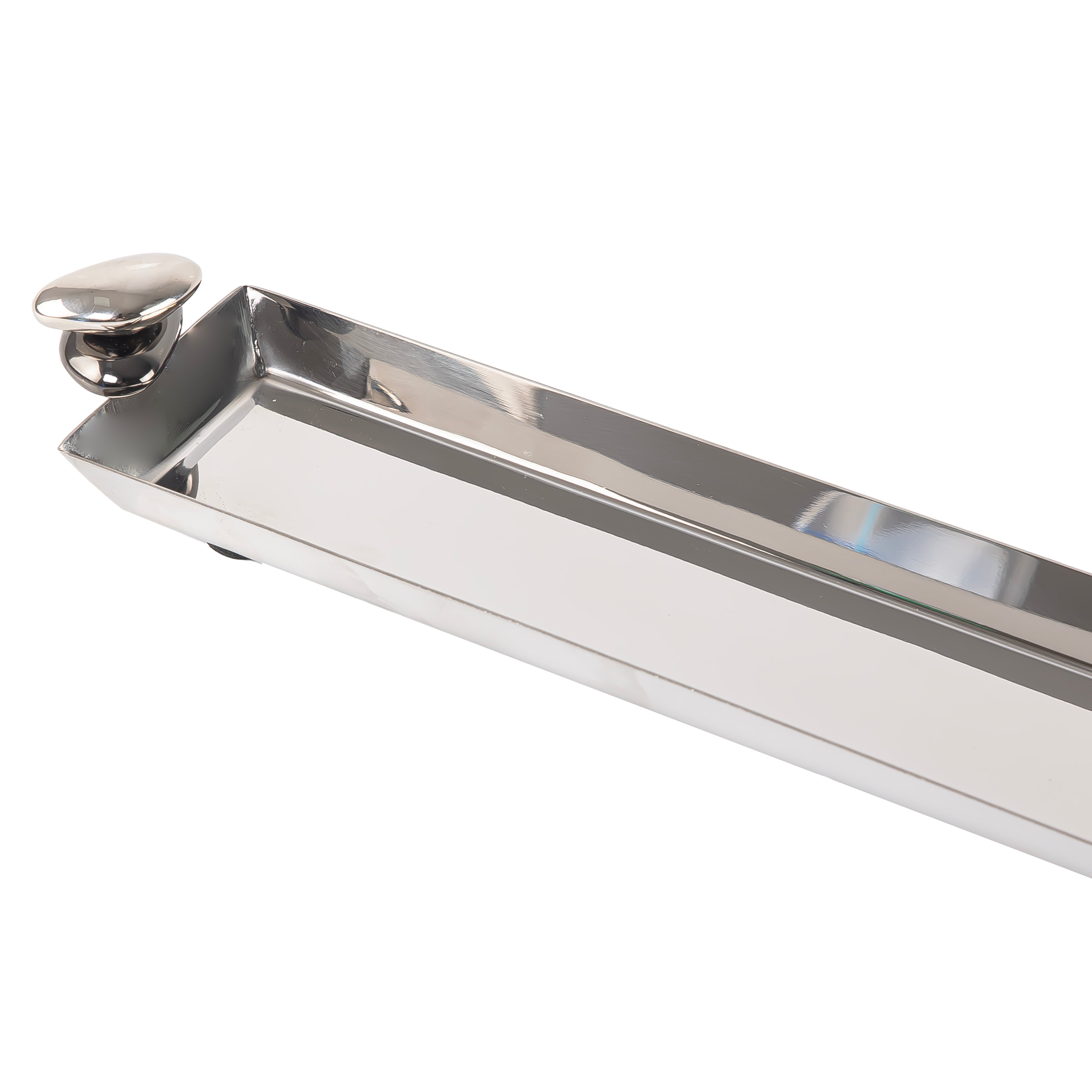 صينية تقديم طولية أنيقة من الإستانلس ستيل - صغير