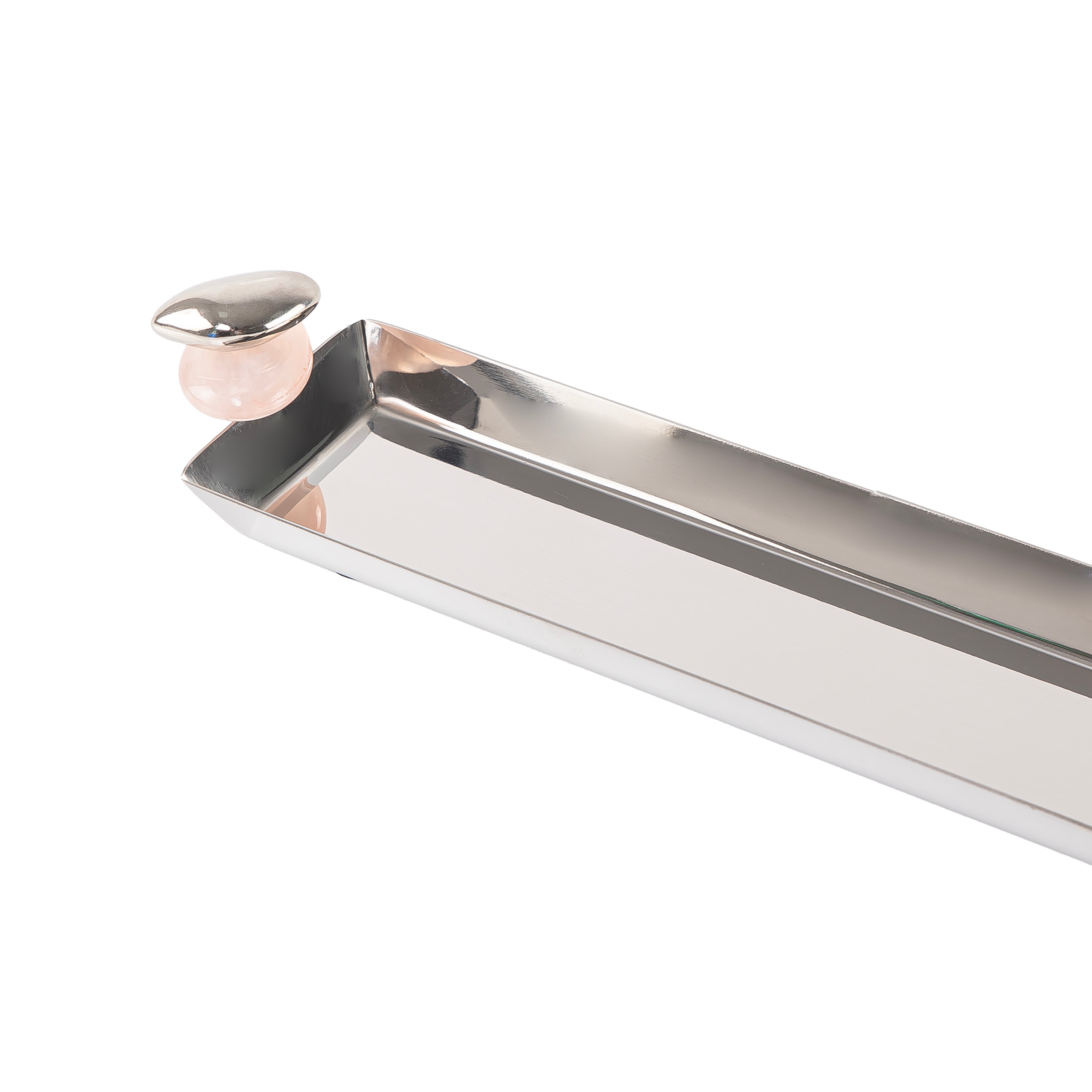 صينية تقديم طولية أنيقة من الإستانلس ستيل - صغير