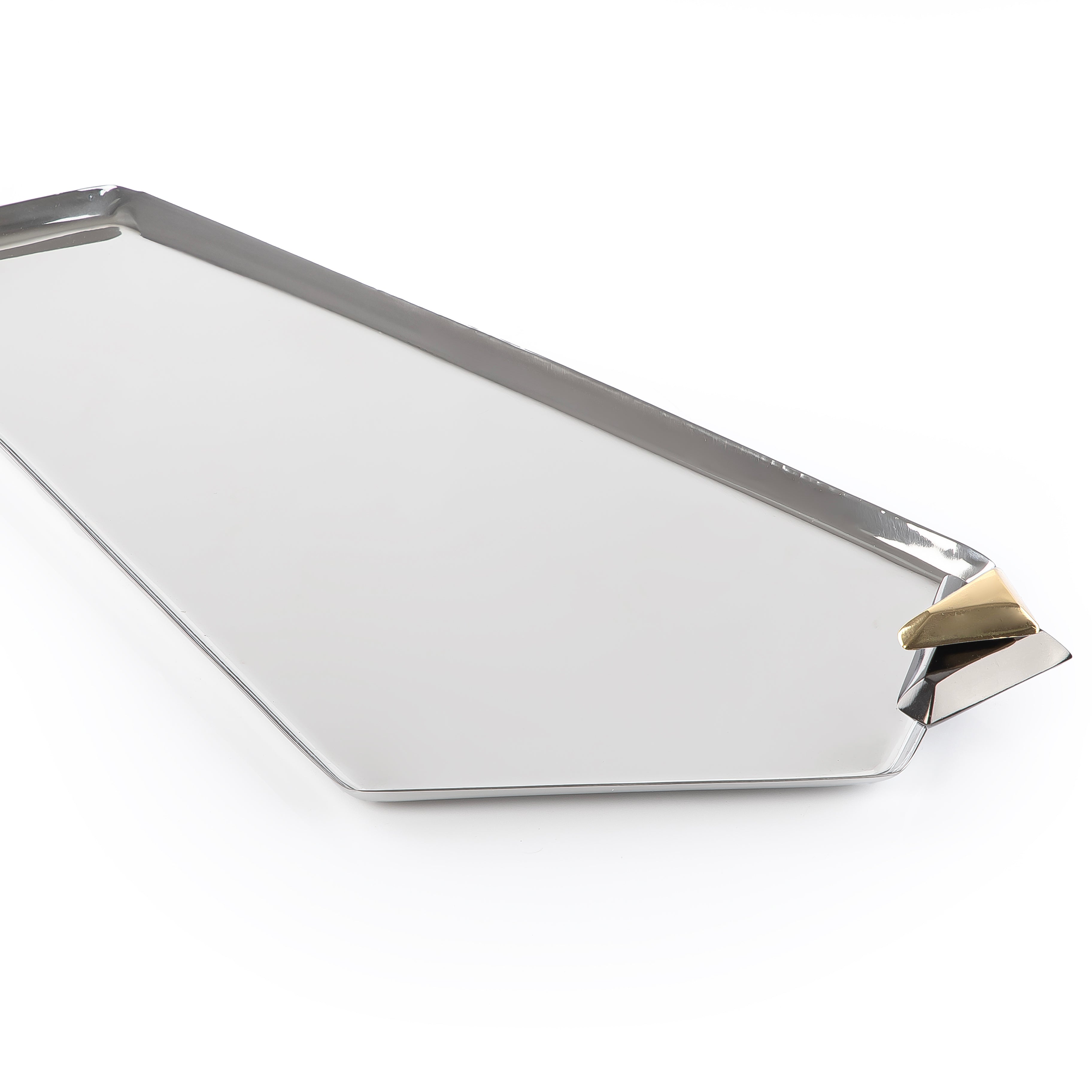 Metal Tray Black & Gold - Medium