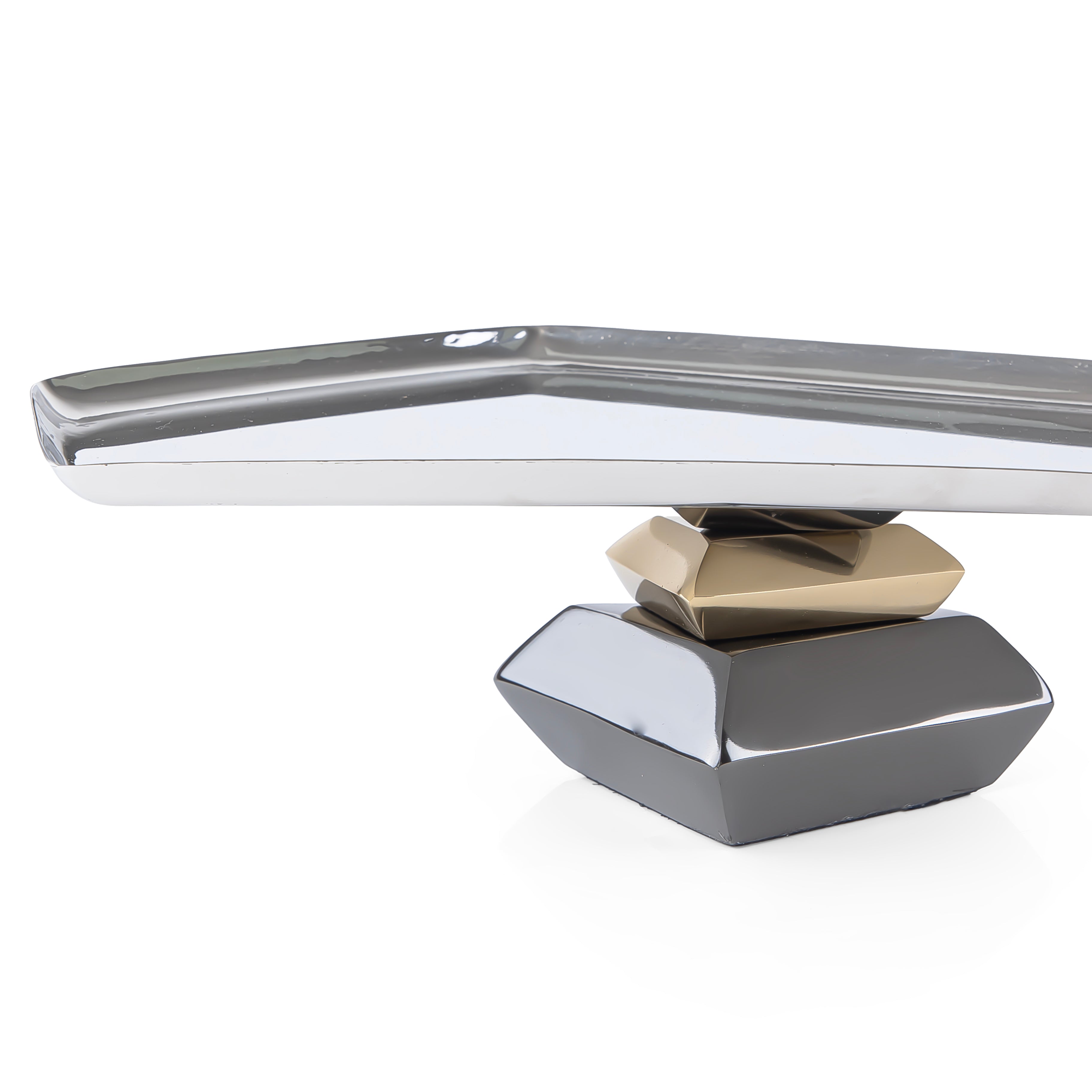 Elegant Metal Serving Stand Dish - Small