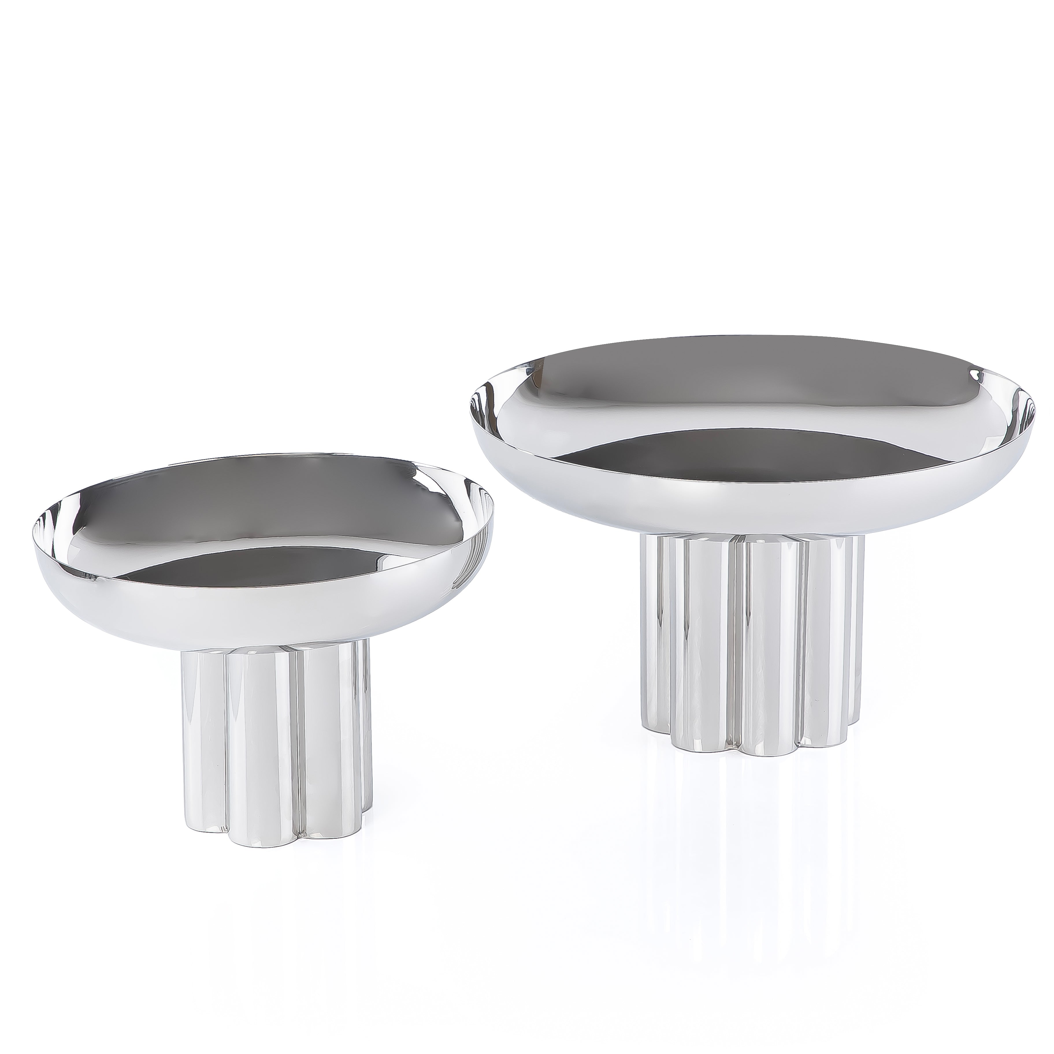 Set of 2 Critical metal stand with gift box - Silver