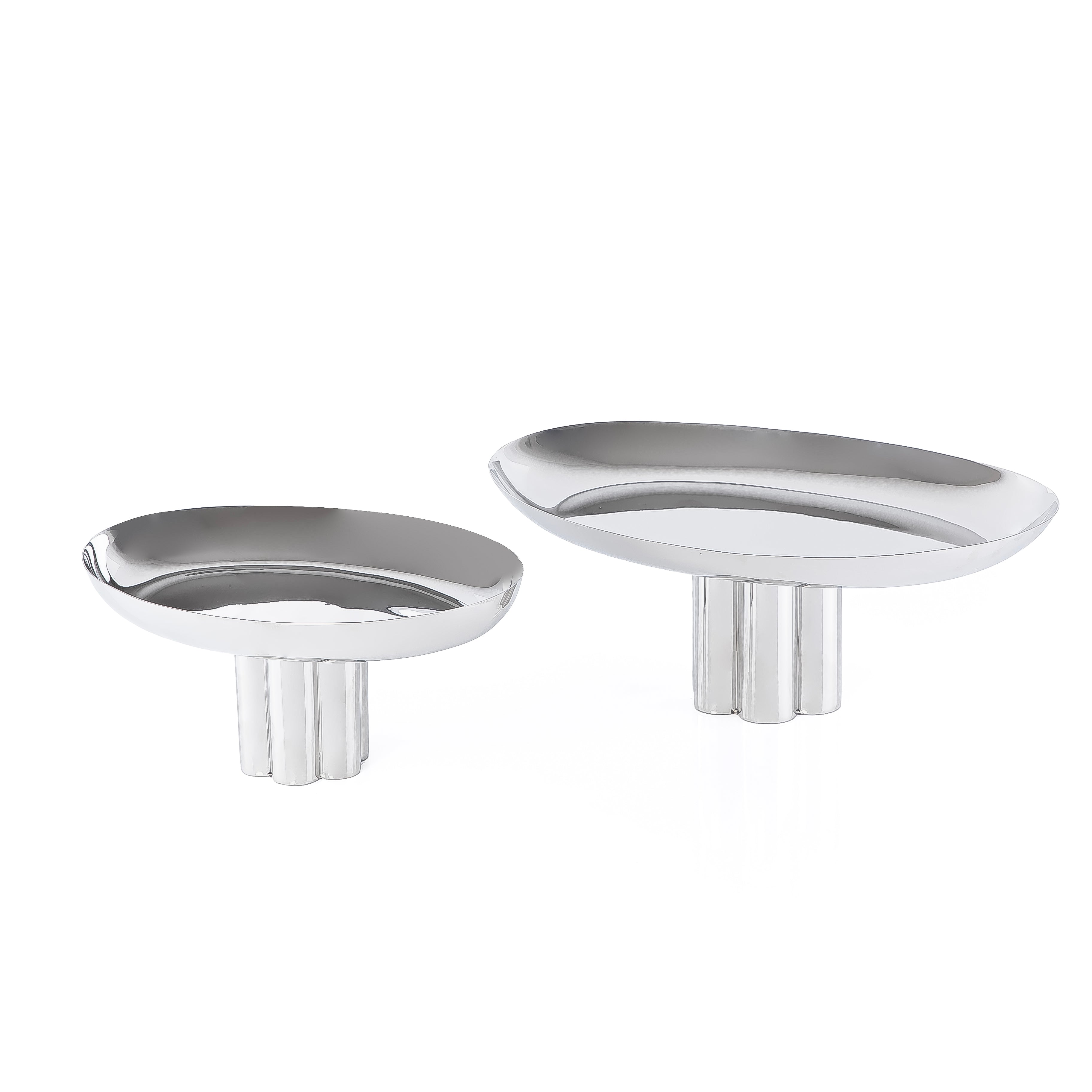 Set of 2 Critical metal stand with gift box - Silver
