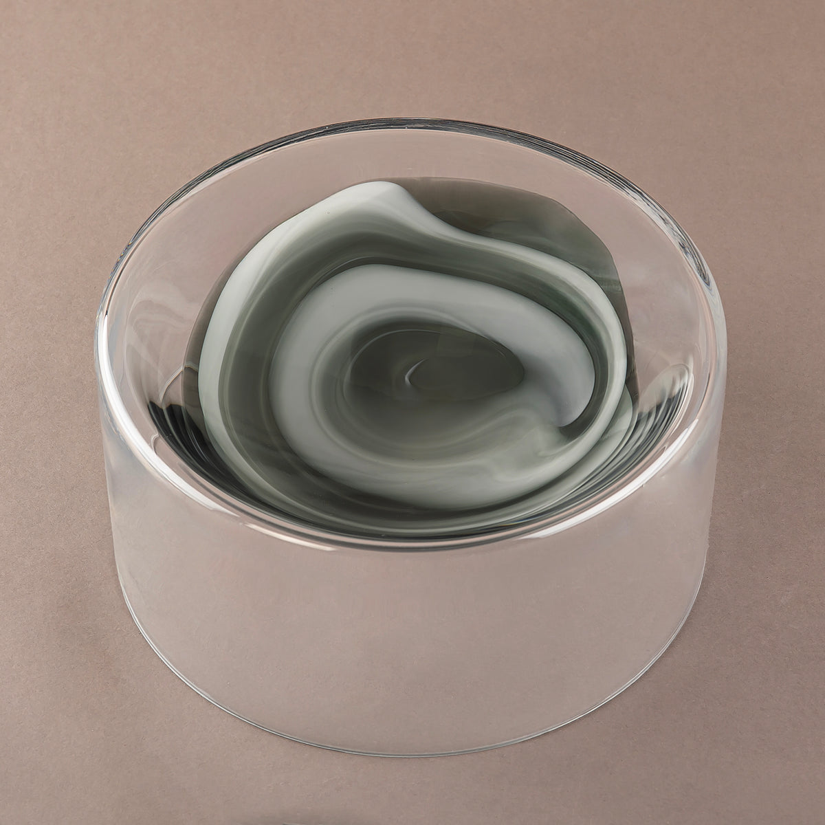 Glass Serving Stand - Grey