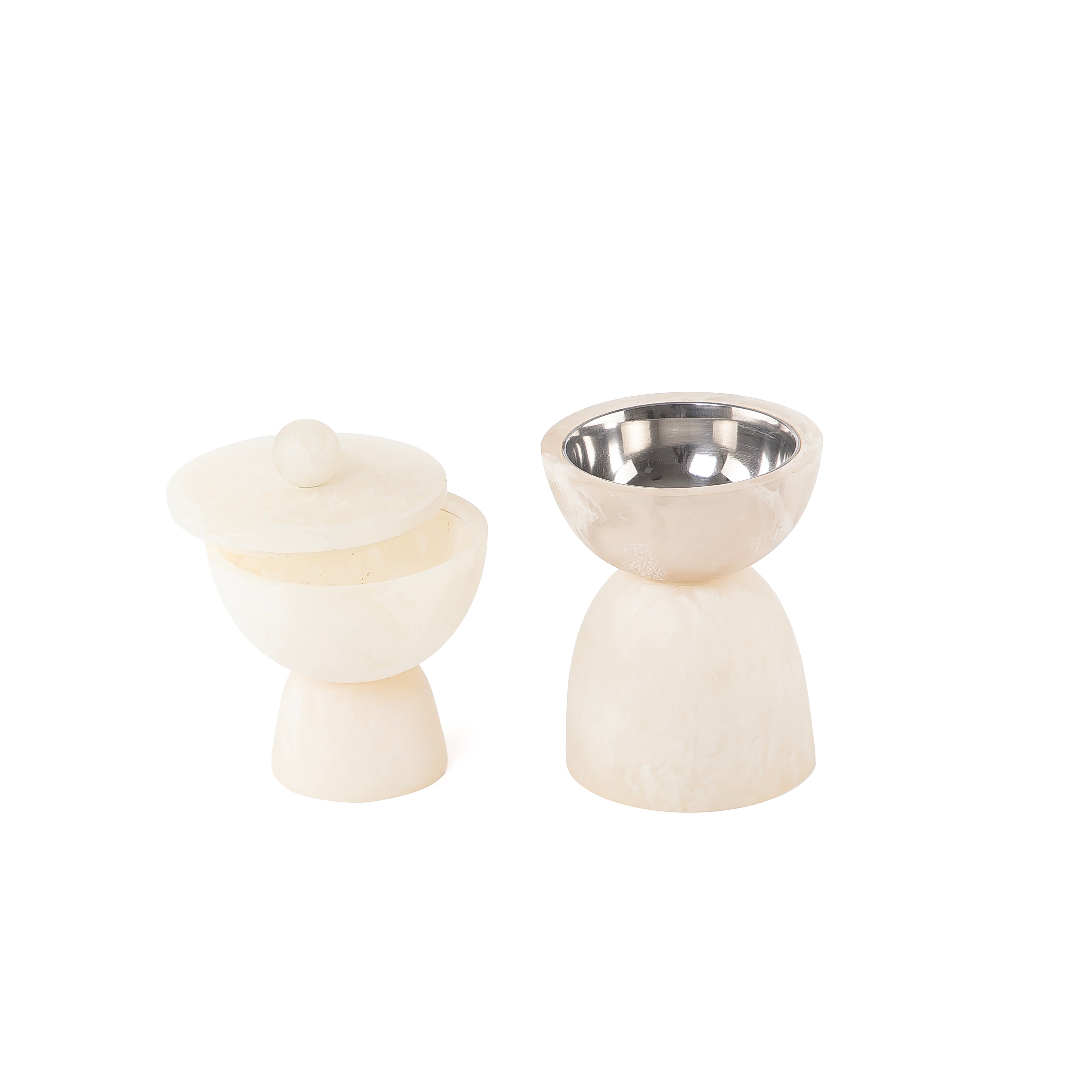 Resin mabkhar with bakhoor box - white