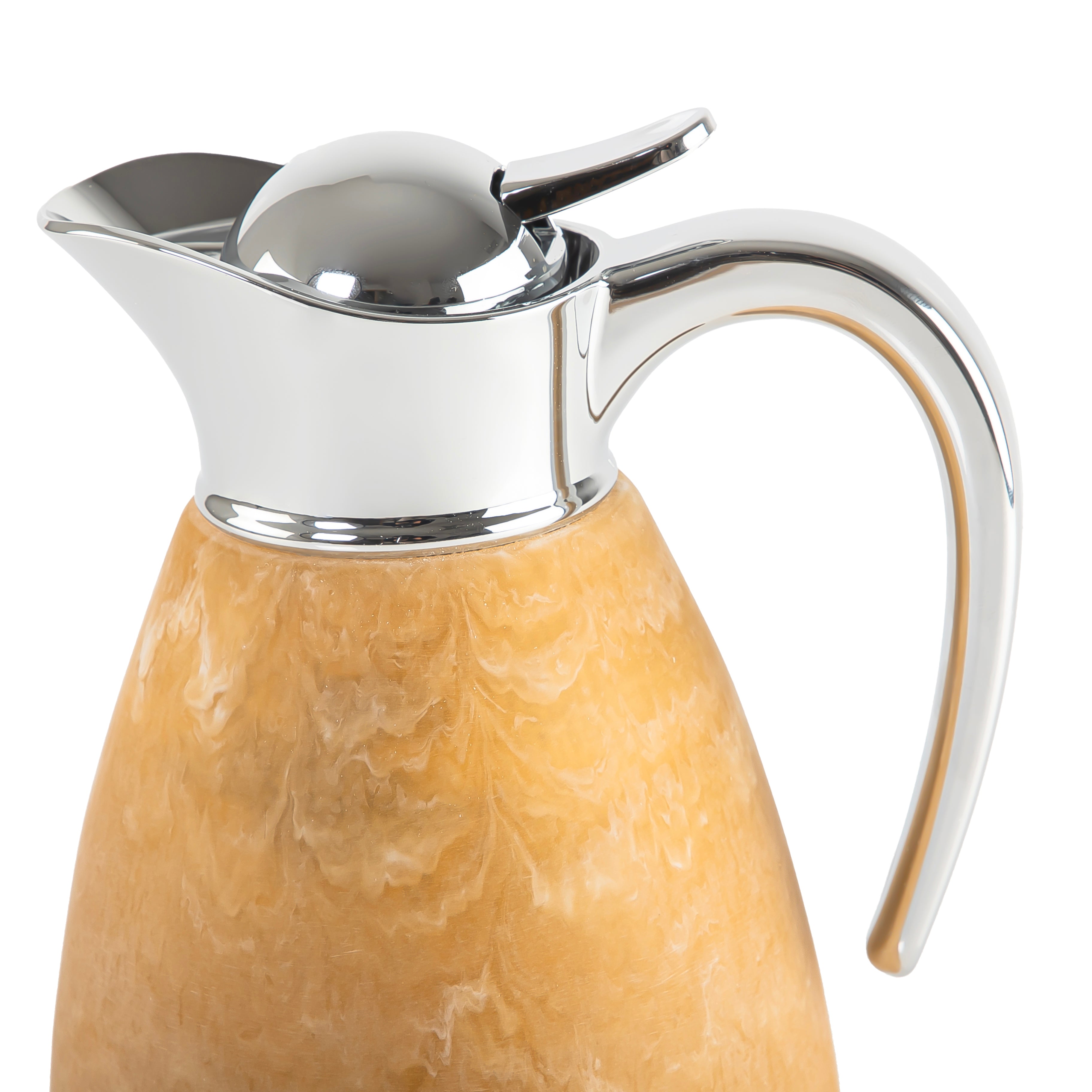 Durable 1.0L resin thermos - olive yellow