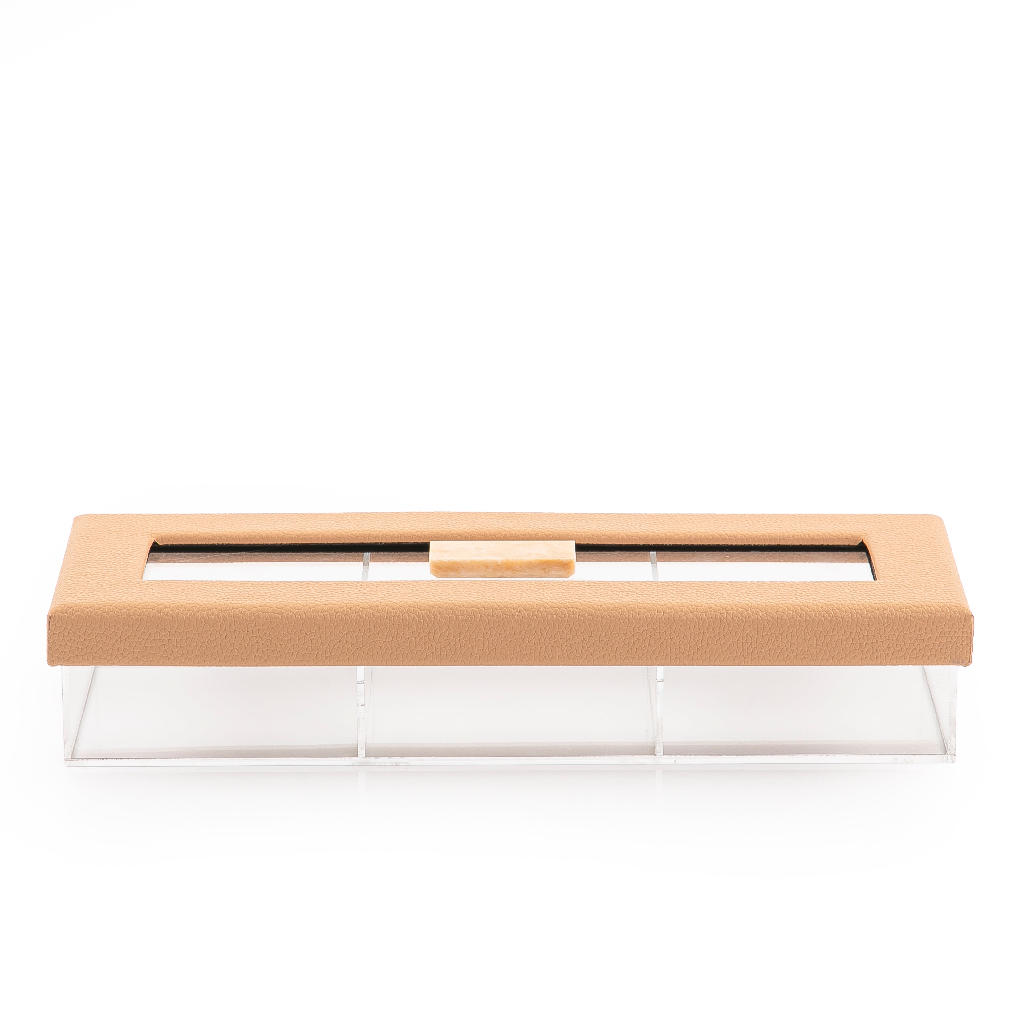 صندوق اكريليك بغطاء جلد