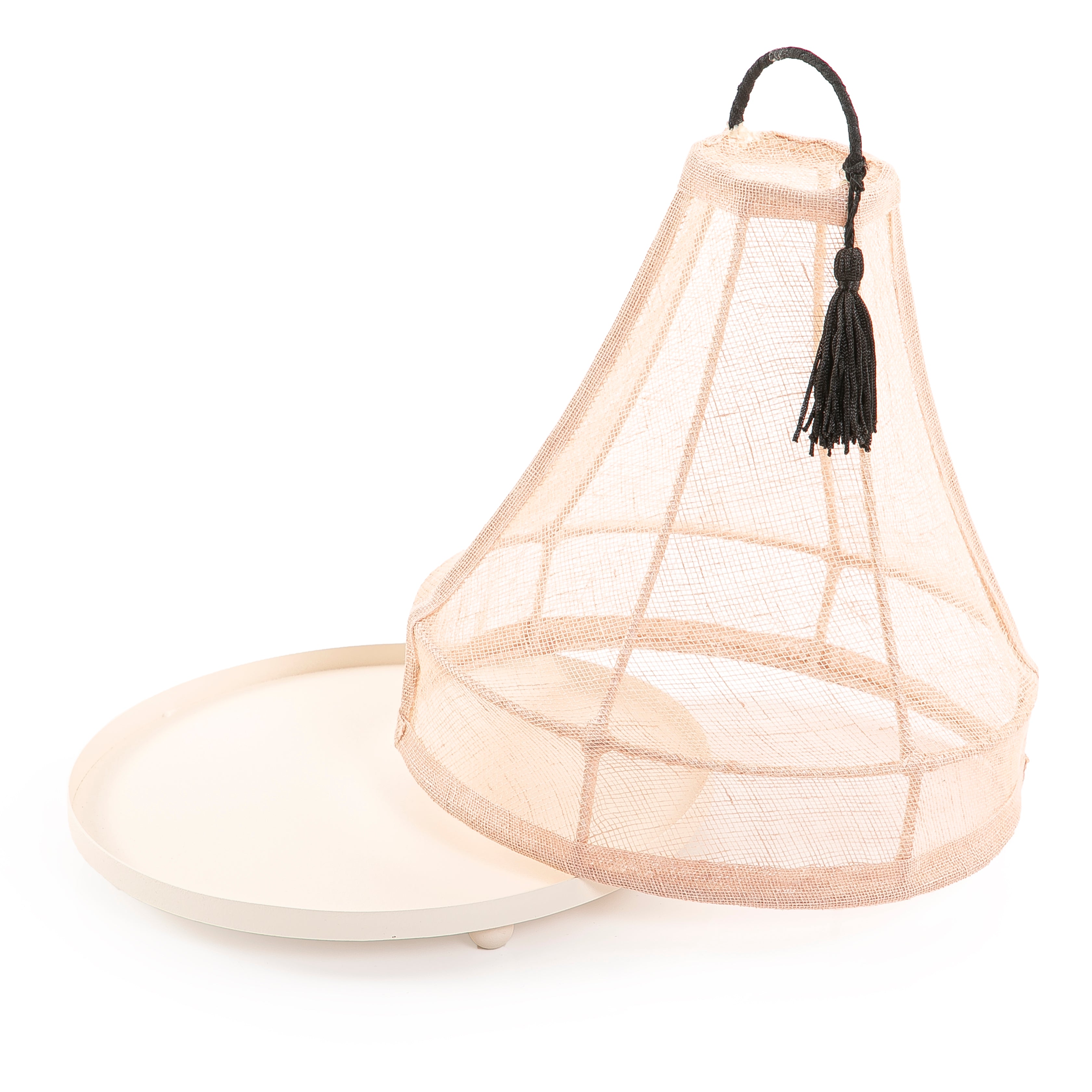 Linen cover with metal base