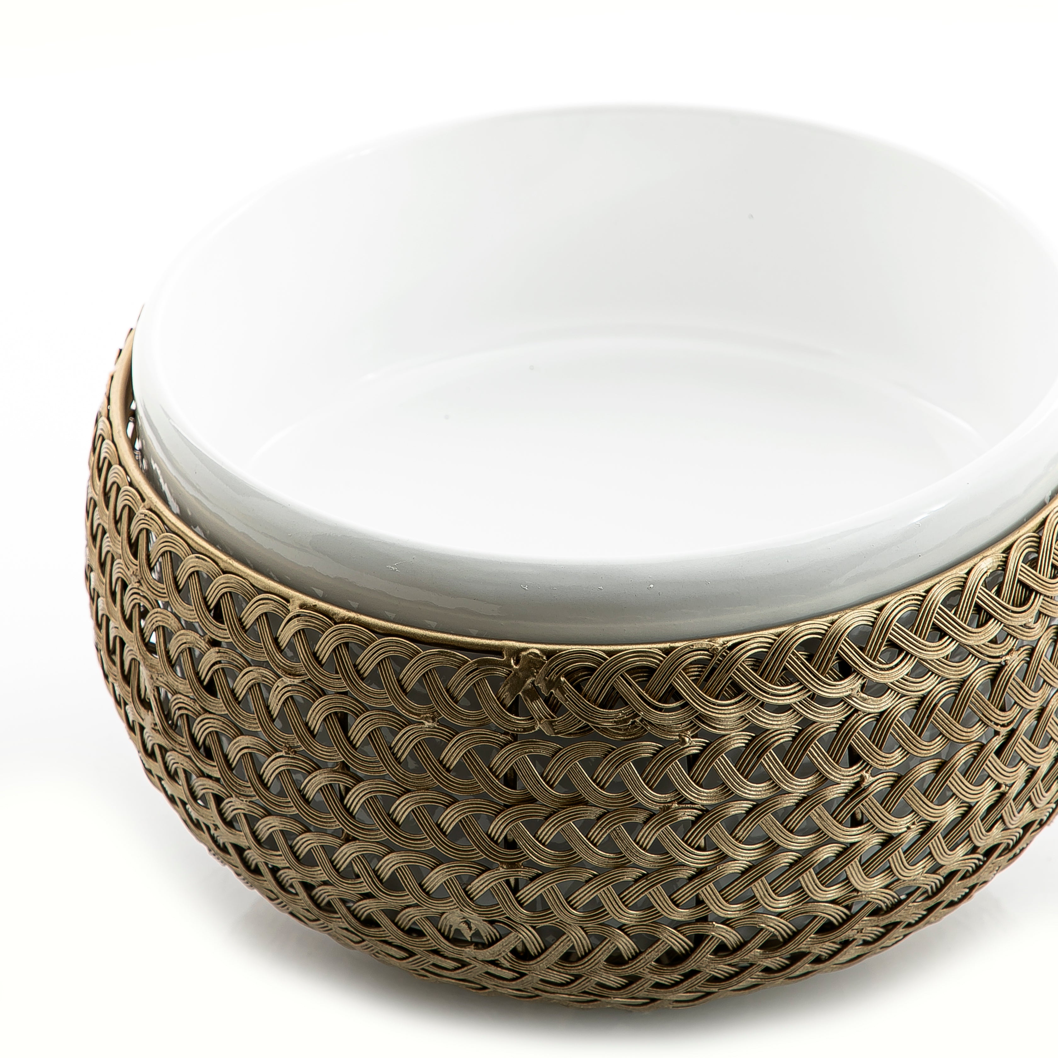 Gold round Metal Bowl