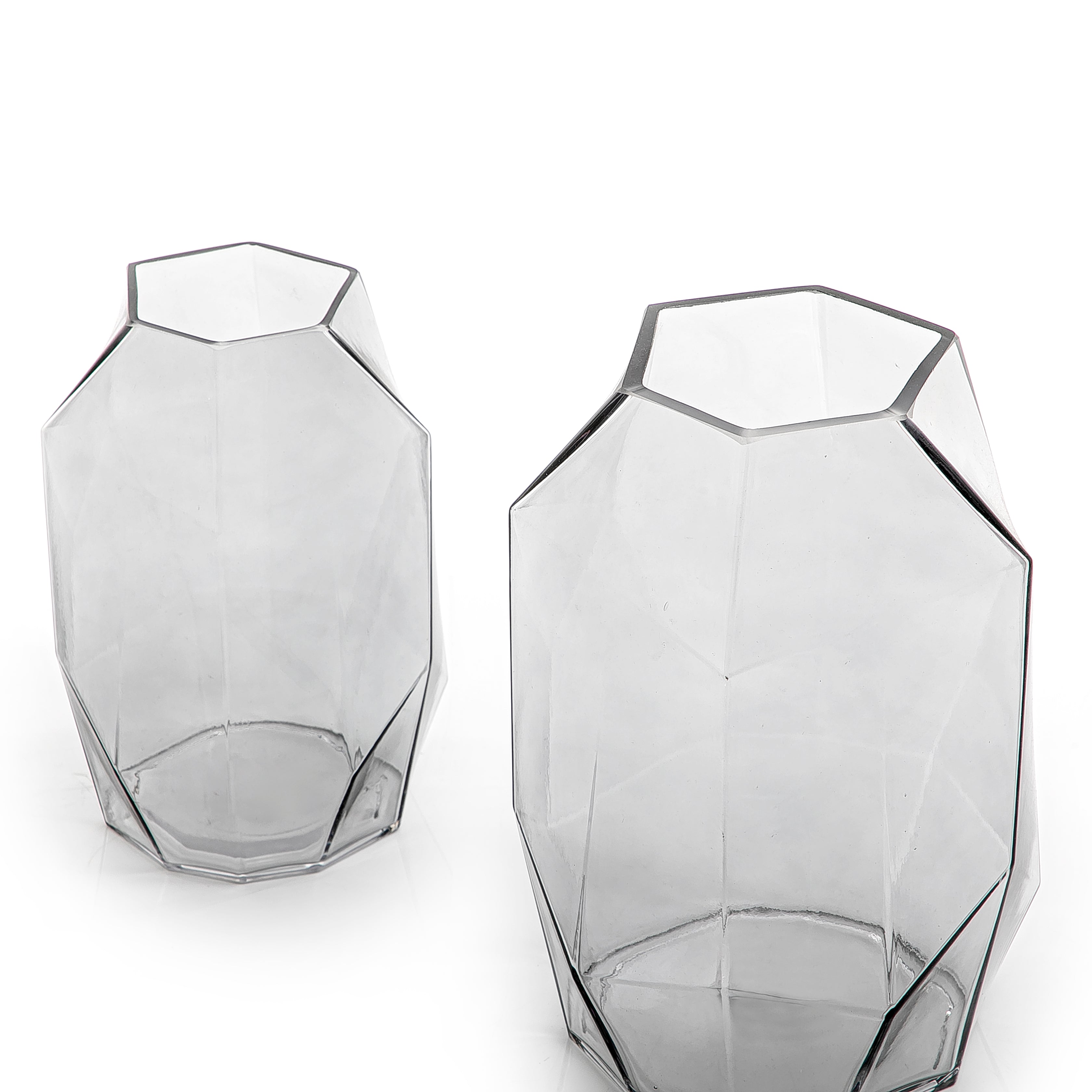 طقم من 2 فازة زجاج