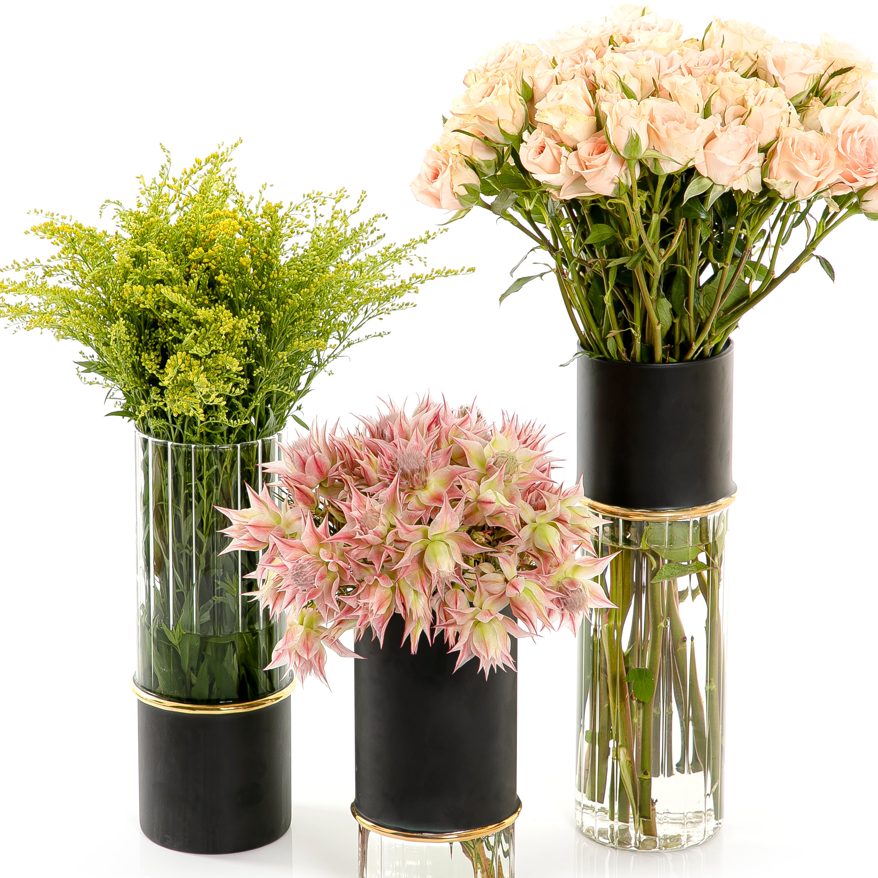Set of 3 ceramic vase