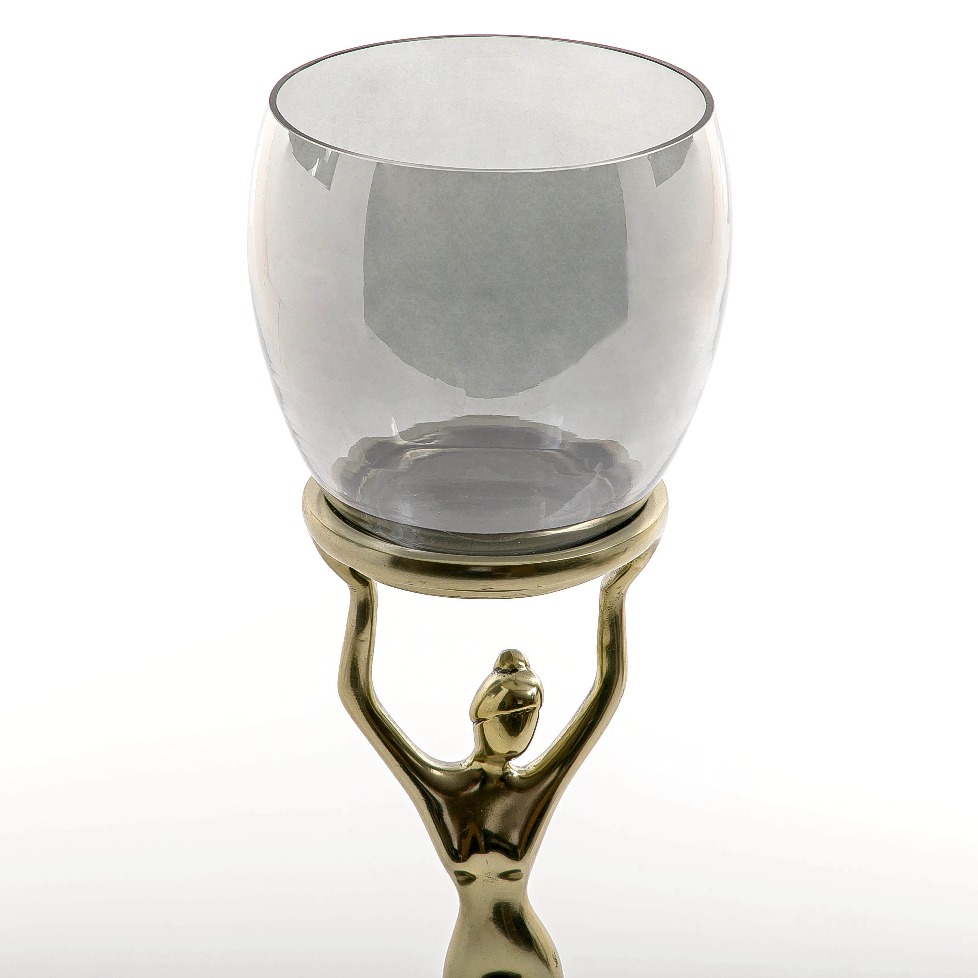 حامل شموع معدني باللون الذهبي