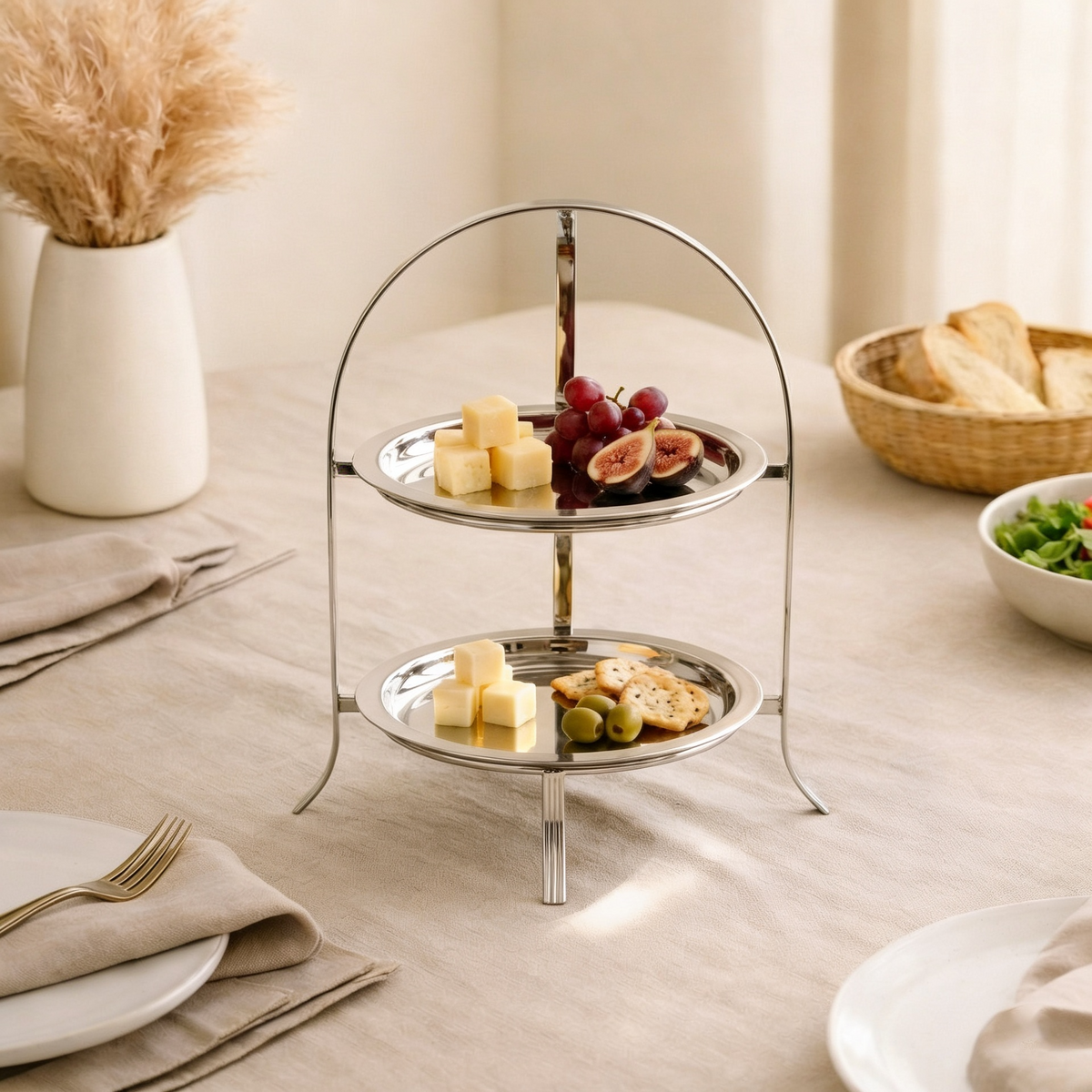 2-Tier Stainless Steel Stand