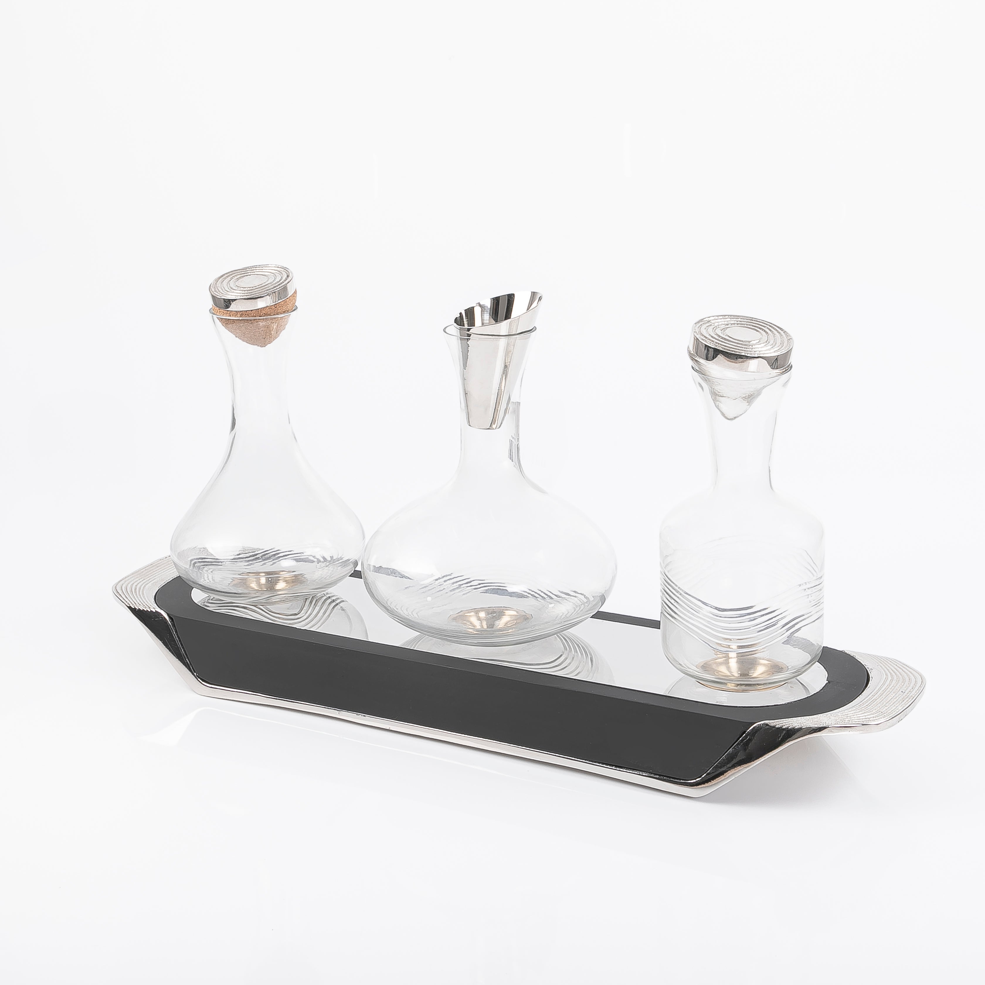 طقم 3 جارات مع صينية