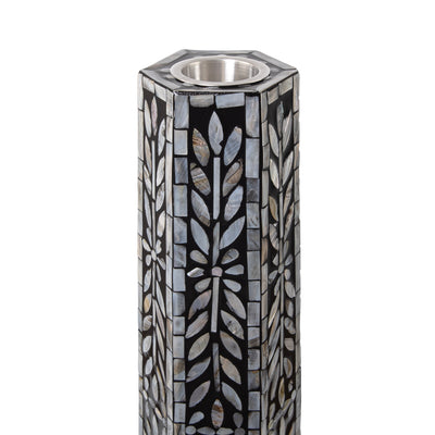 مبخر أنيق من الصدف باللون الأسود