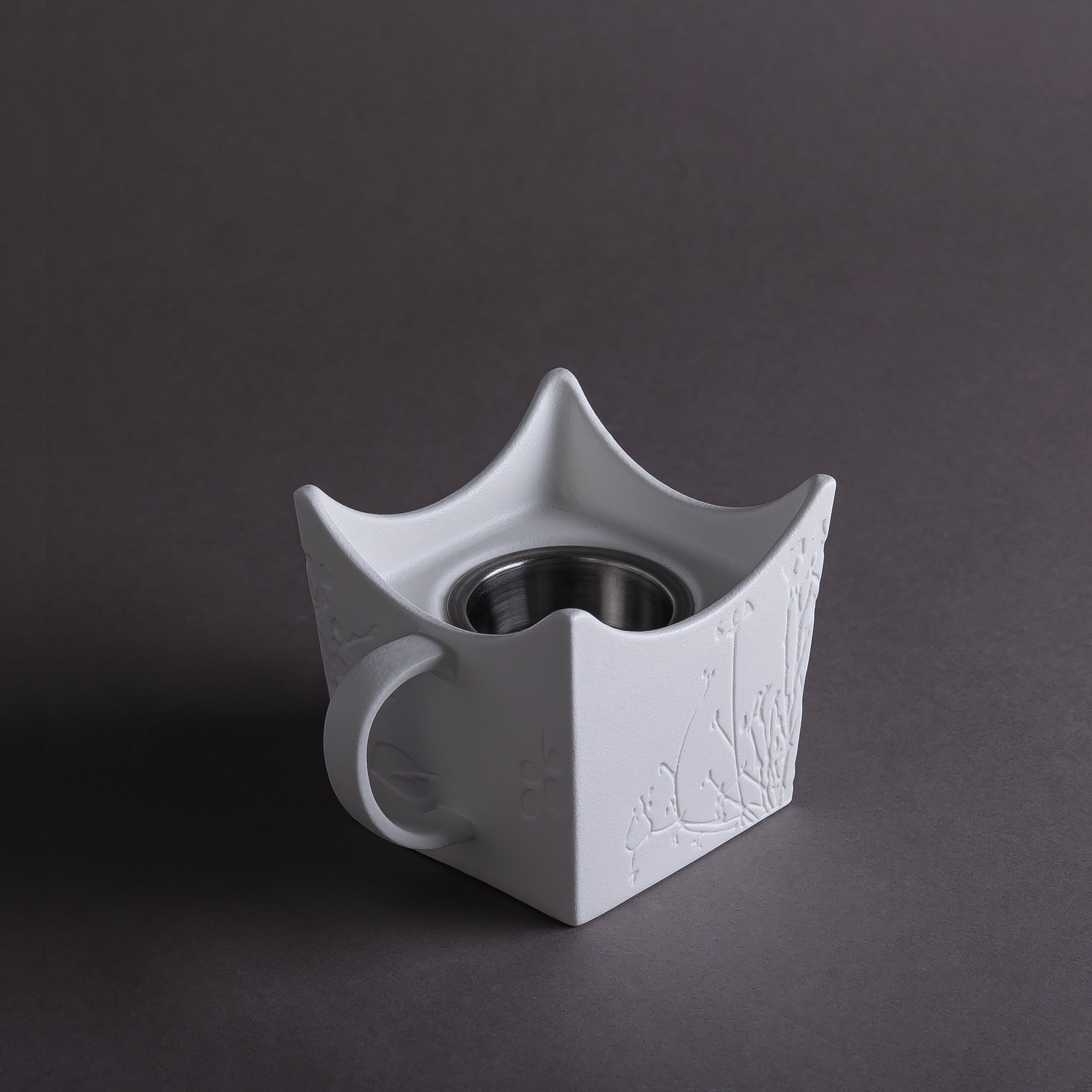 مبخر سيراميك - أبيض مطفي