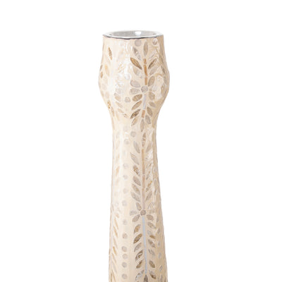 مبخر أنيق من الصدف باللون البيج الفاتح - كبير