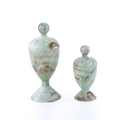 Elegant Resin Mabkhar Set of 2 pcs With Cover - Green