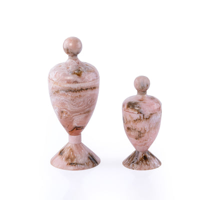 Elegant Resin Mabkhar Set of 2 pcs With Cover - Pink