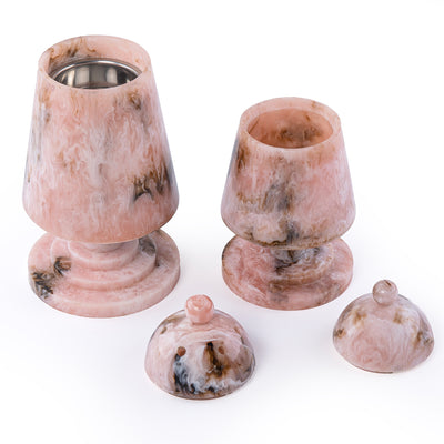 Elegant Resin Mabkhar Set of 2 pcs With Cover - Pink