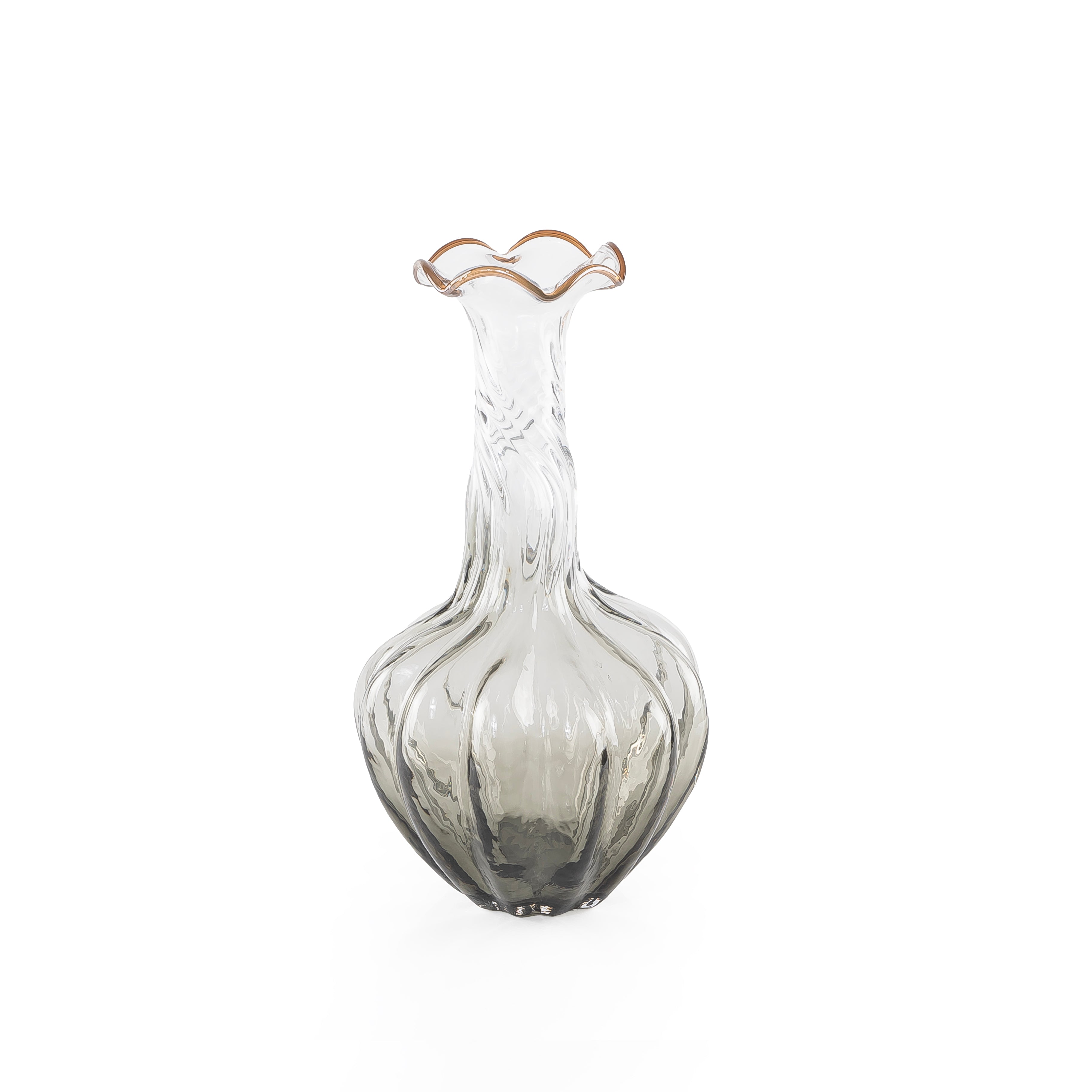 Light grey glass vase