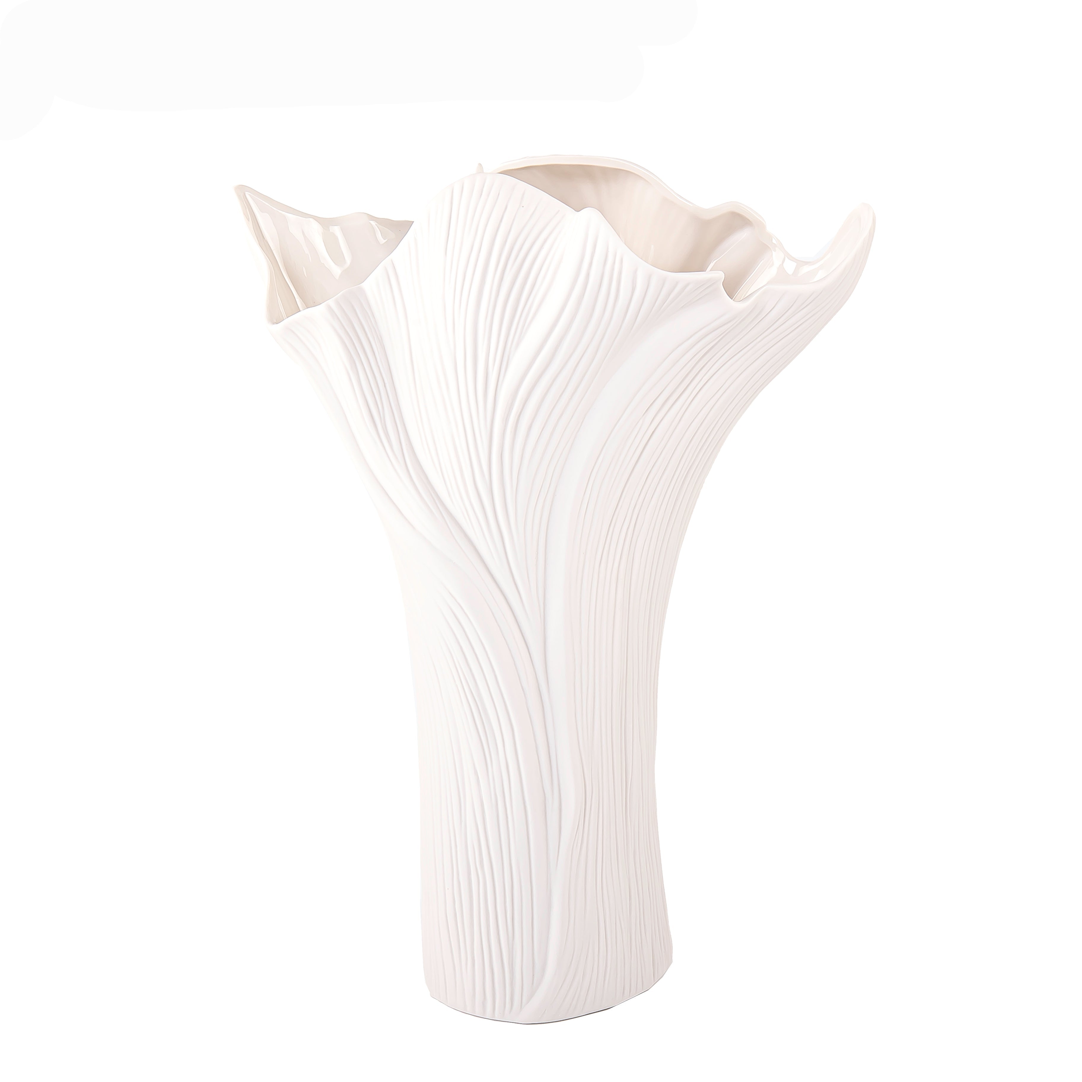 Ceramic Vase - White Finish(G6) - G091-90