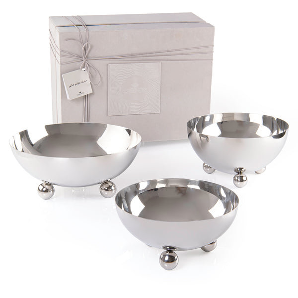 Set of 3 Stainless Steel Bowls with Gift Box