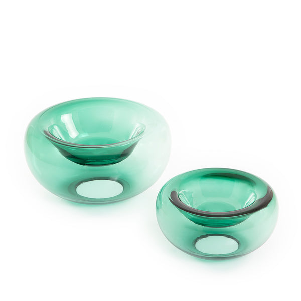 Sets of 2 glass bowls