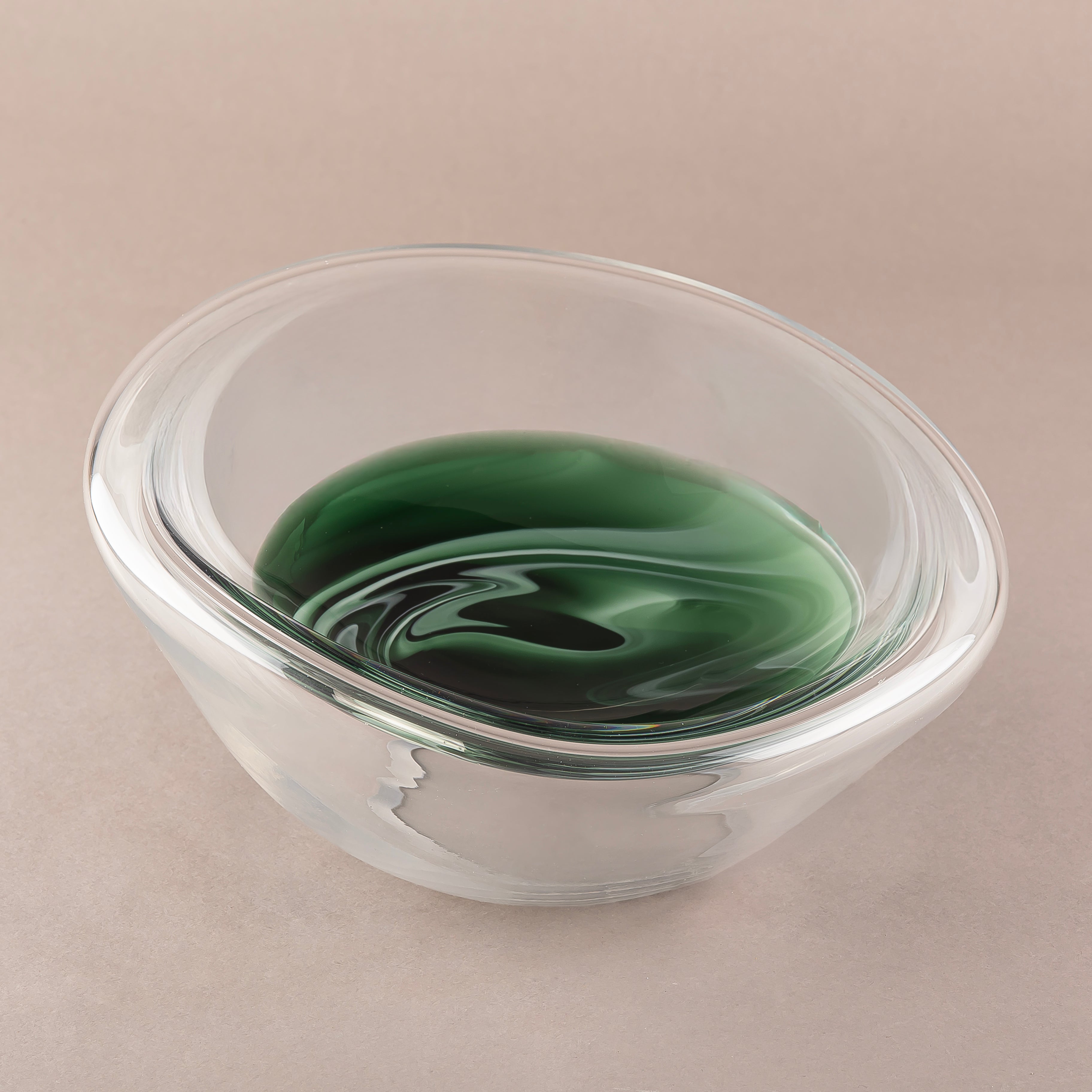 وعاء تقديم زجاج - أخضر 