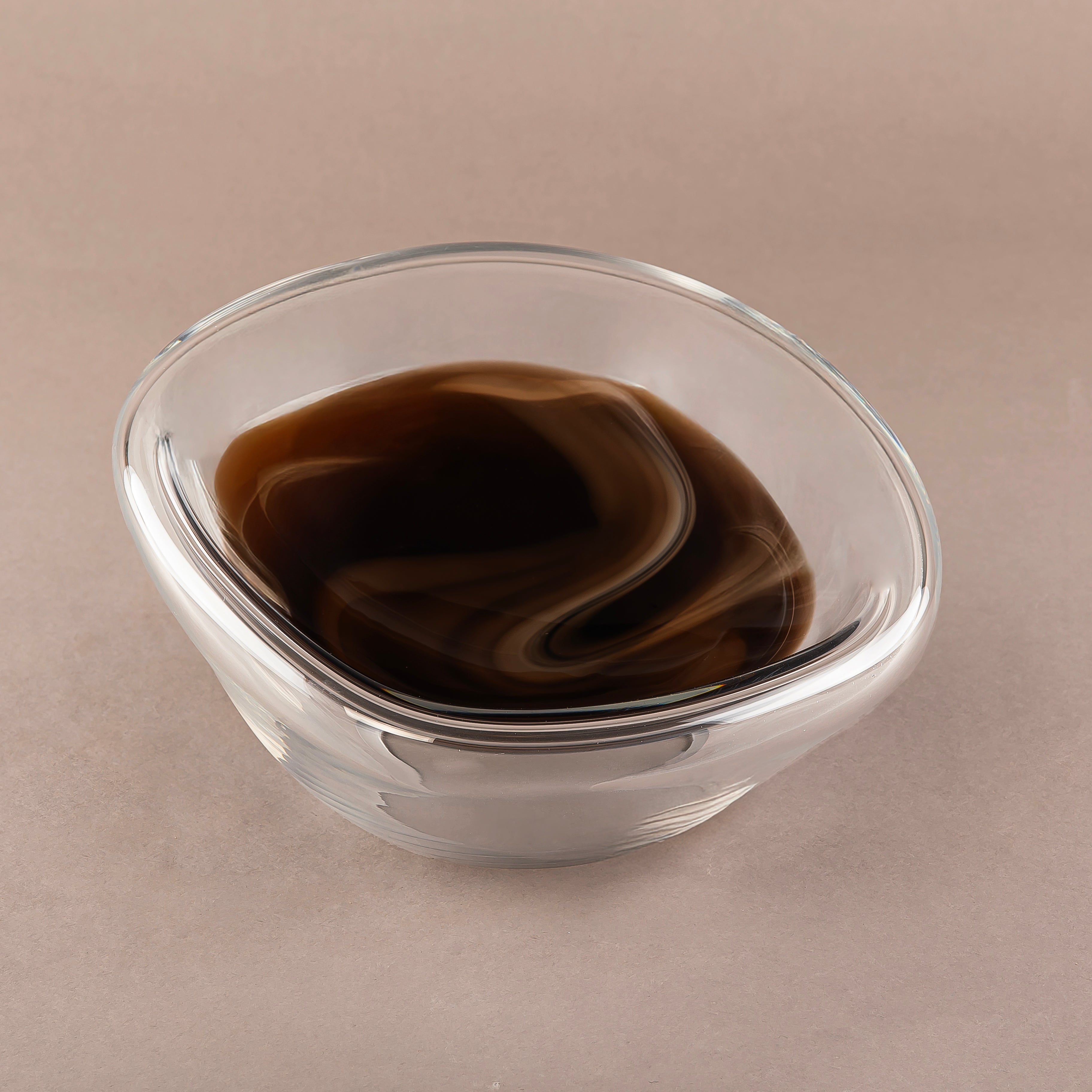  وعاء تقديم زجاج - بني 