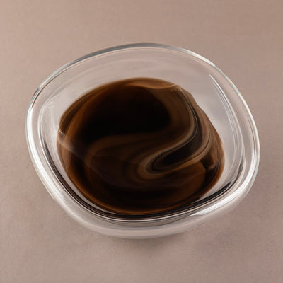  وعاء تقديم زجاج - بني 