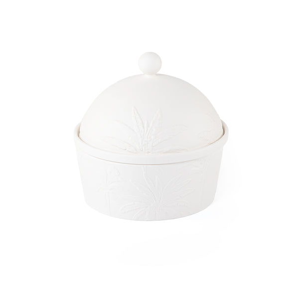 Round Pottery Bowl and Dome cover