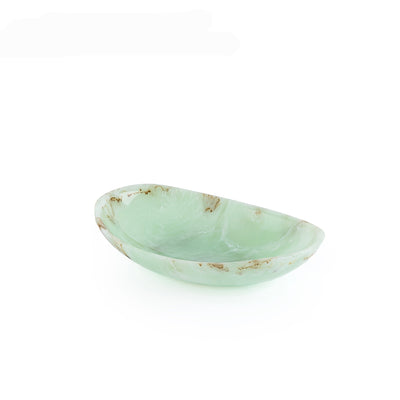 Medium Resin Oval Plate - Green