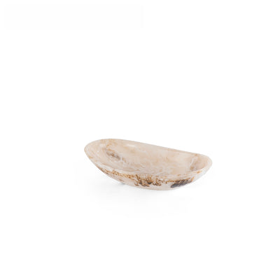 Small Resin Oval Plate - Beige