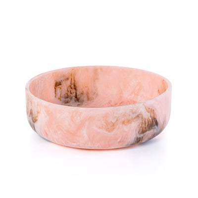 وعاء تقديم دائري كبير من الراتينج – وردي