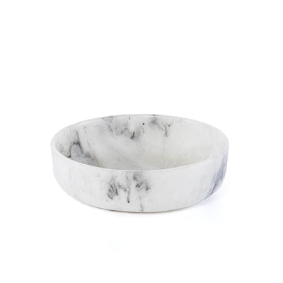 وعاء تقديم دائري وسط من الراتينج – أسود