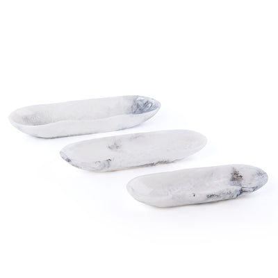 Set of 3 Resin Plates With gift box - White & Black