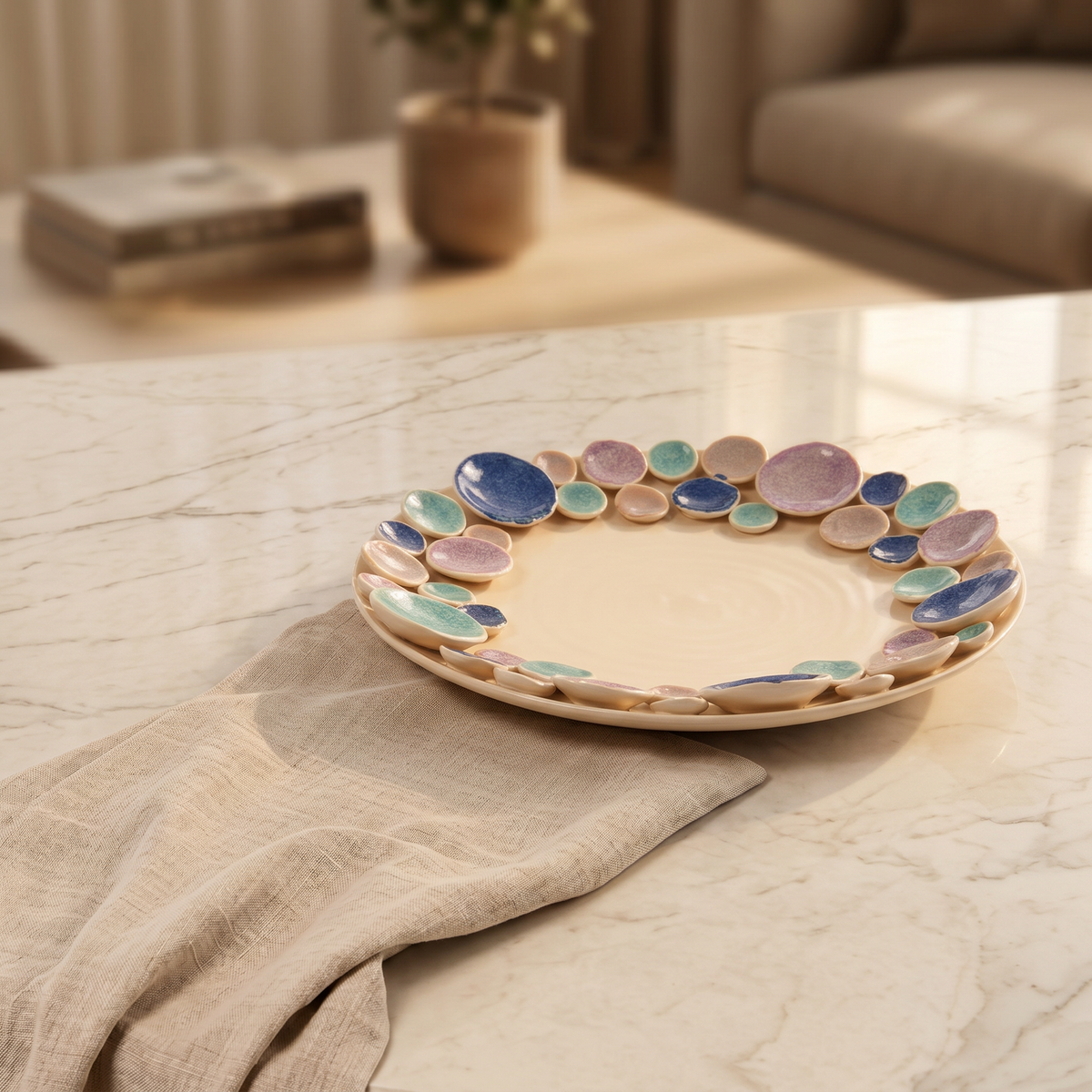 Circular Ceramic Plate - Small