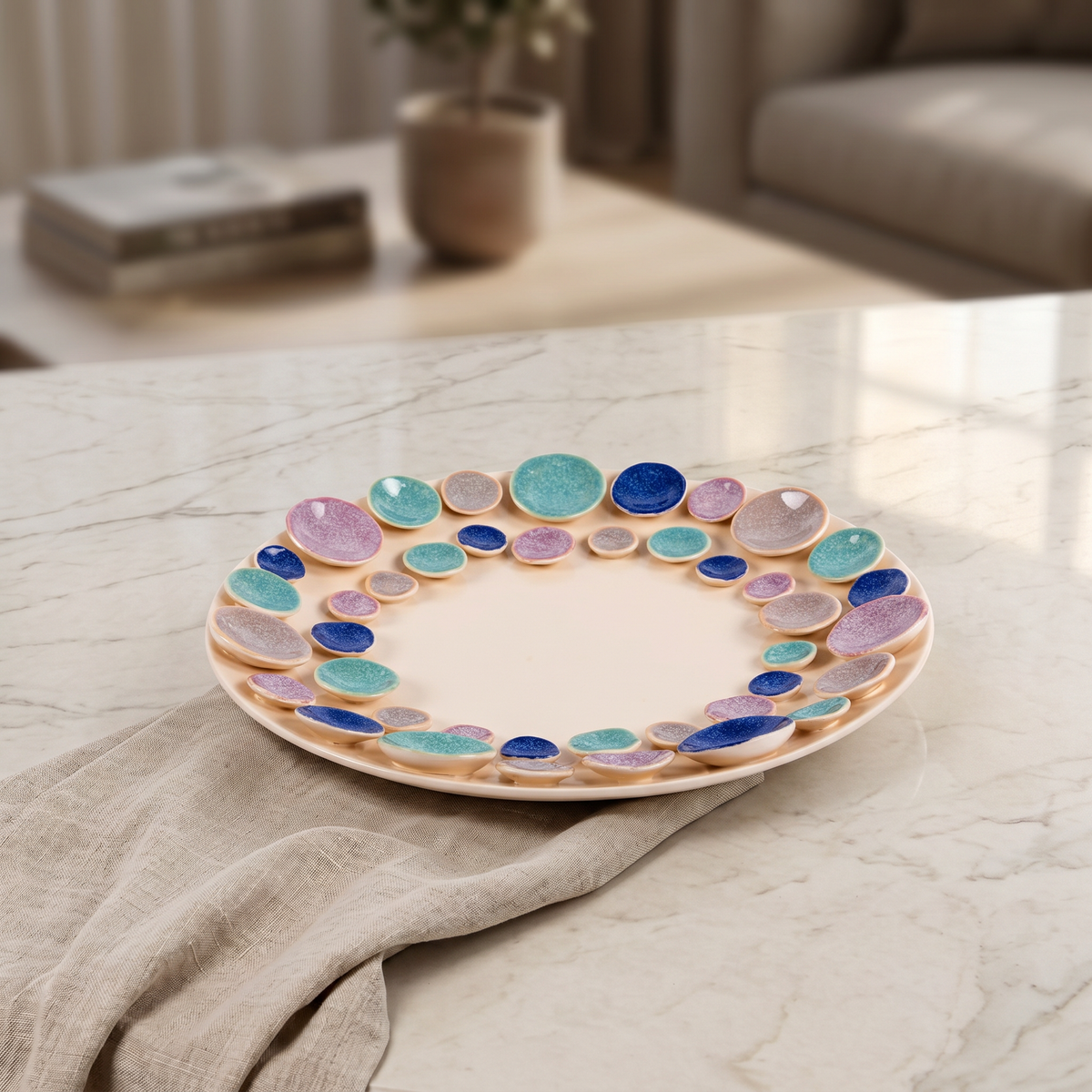 Circular Ceramic Plate - Large