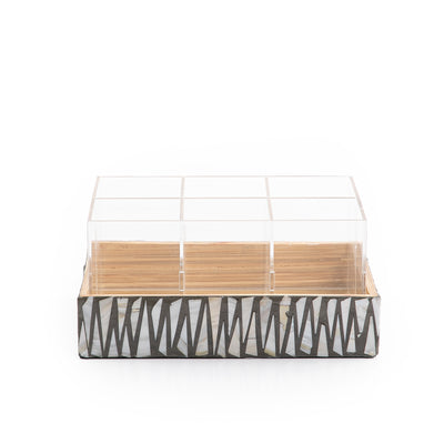 صينية اكريلك مع قاعدة صدف 