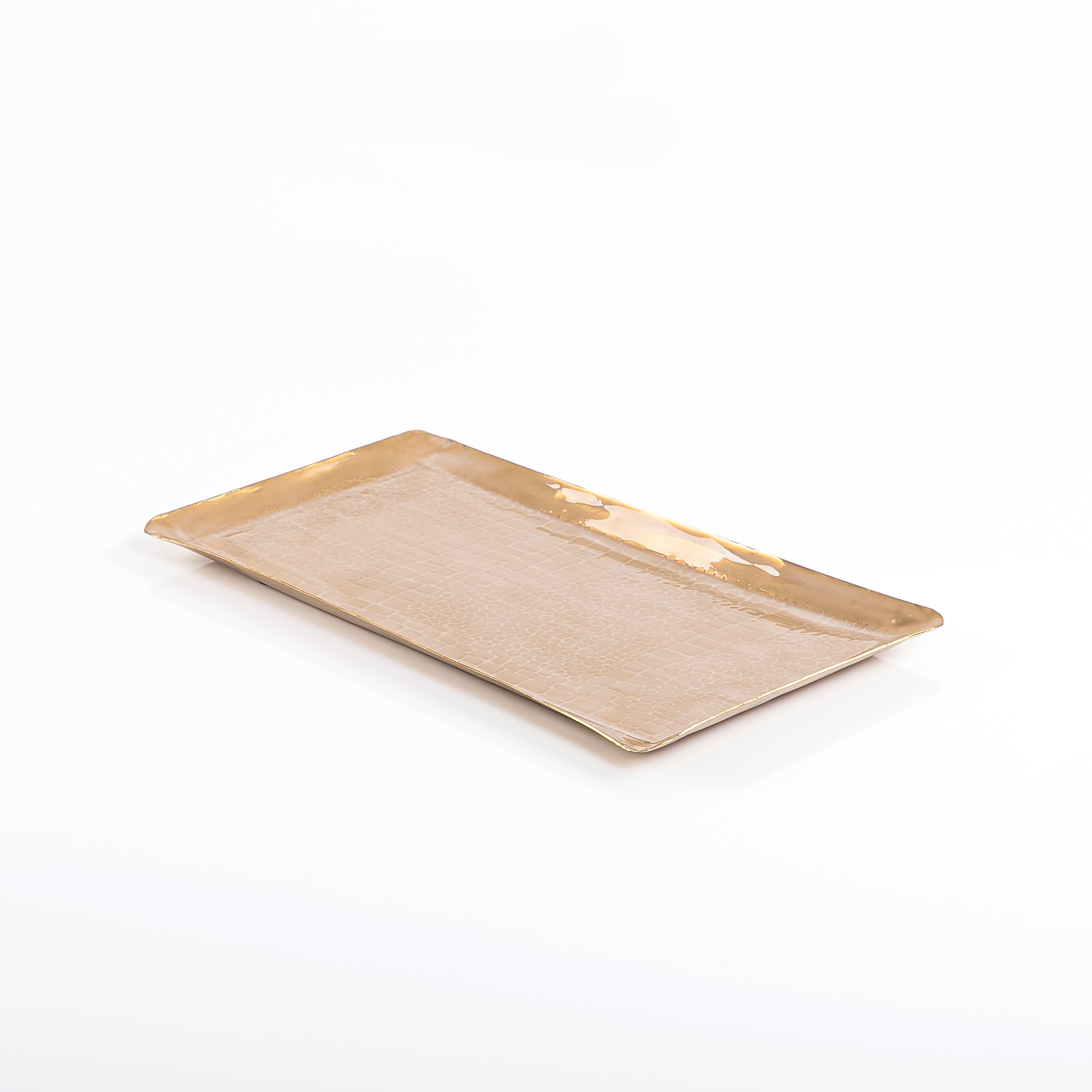 Rectangular Metal Tray - Gold