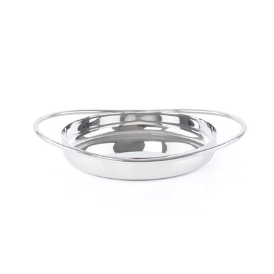 طبق تقديم من الإستانلس ستيل - فضي صغير