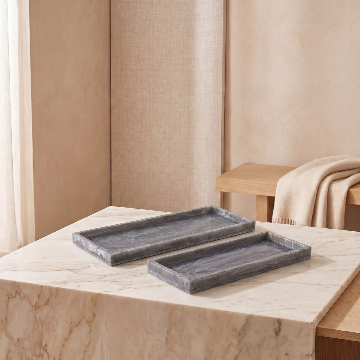 Set of 2 Decorative tray