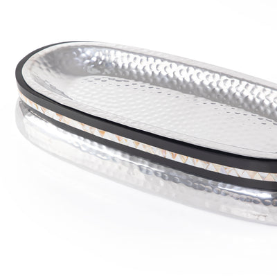 Oval aluminum resin platter - medium