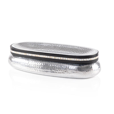 Oval aluminum resin platter - large